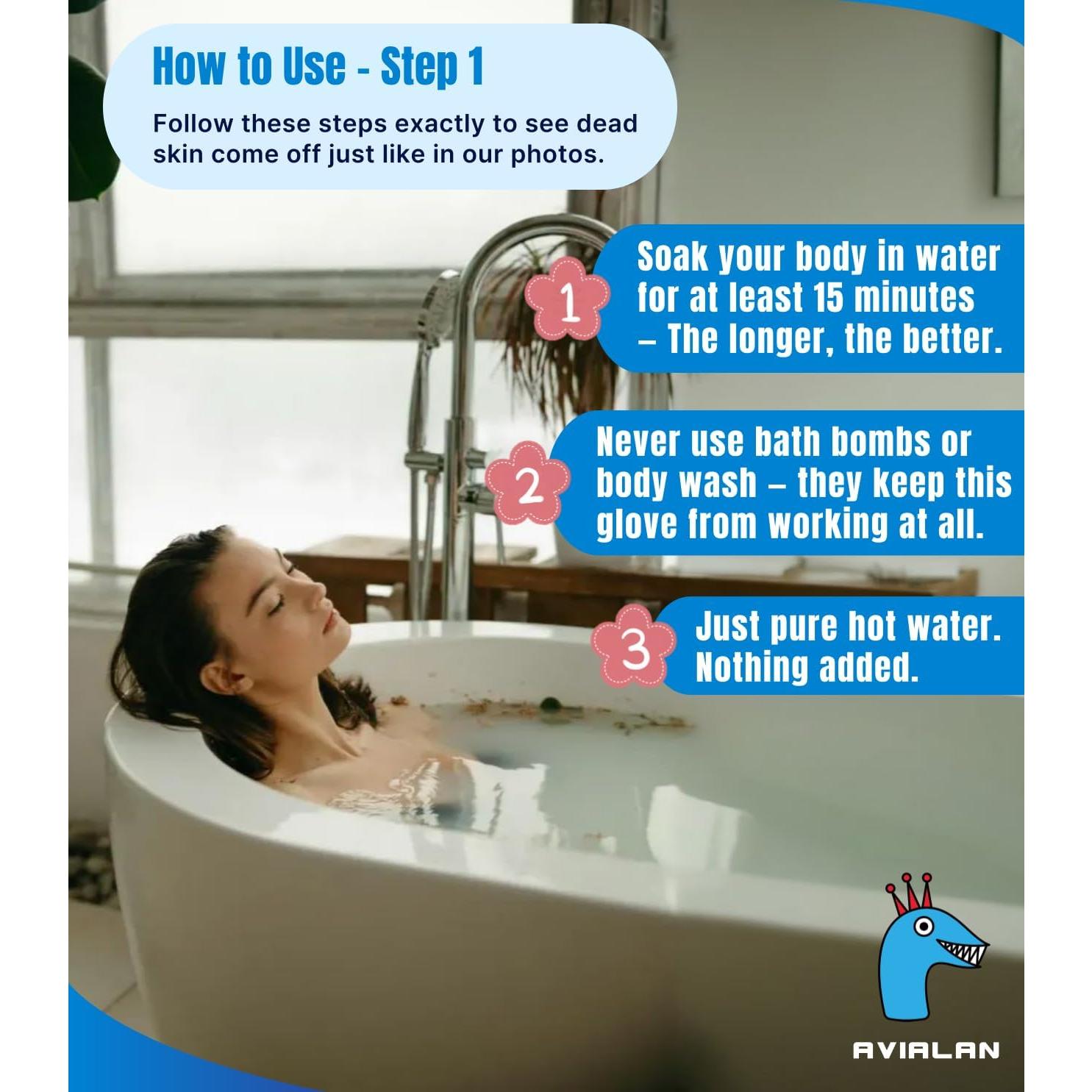 Guante Exfoliante AVIALAN Rojo 4 Piezas Cuidado de Piel