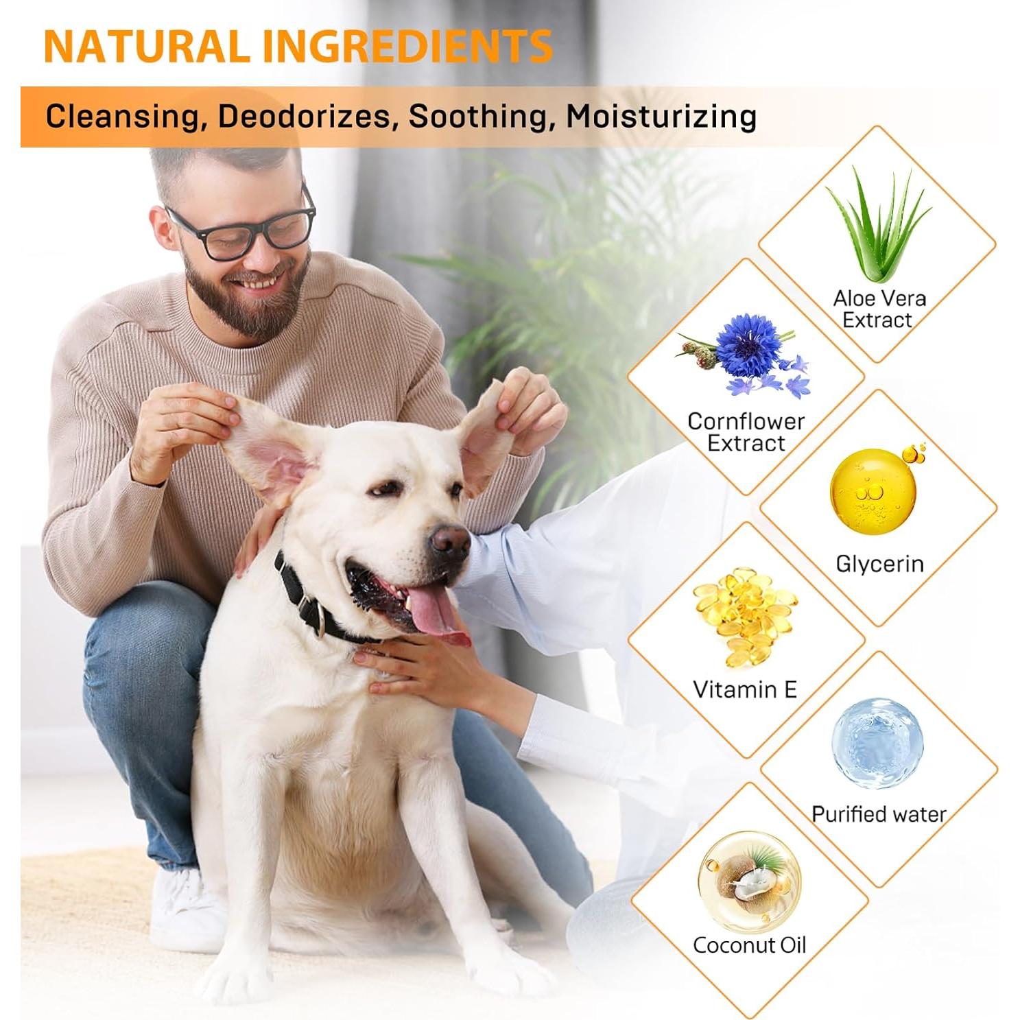 Toallitas Limpiadoras para Oídos de Perro Kopmath 50 Unidades