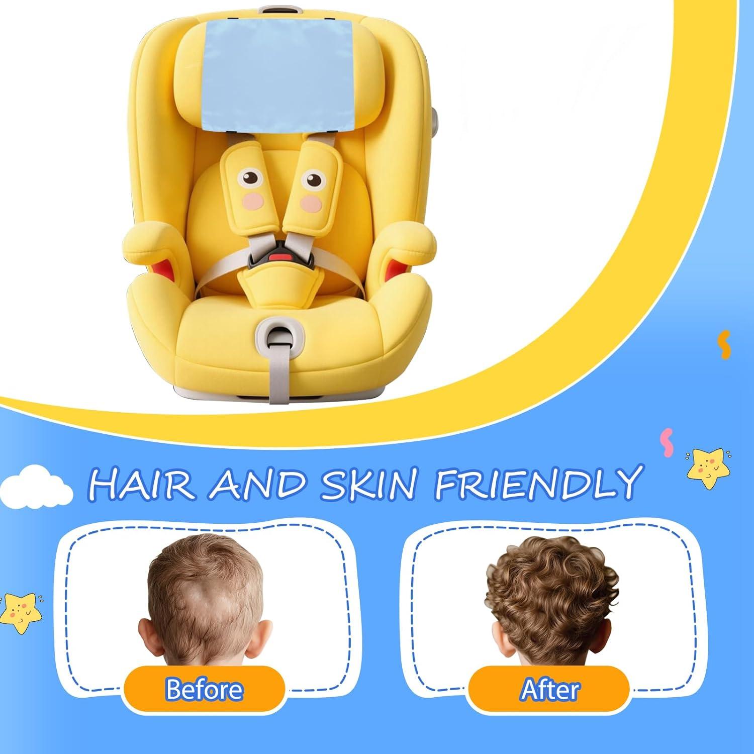 Paquete de 2 fundas de reposacabezas de satén para bebé - Negro y Azul