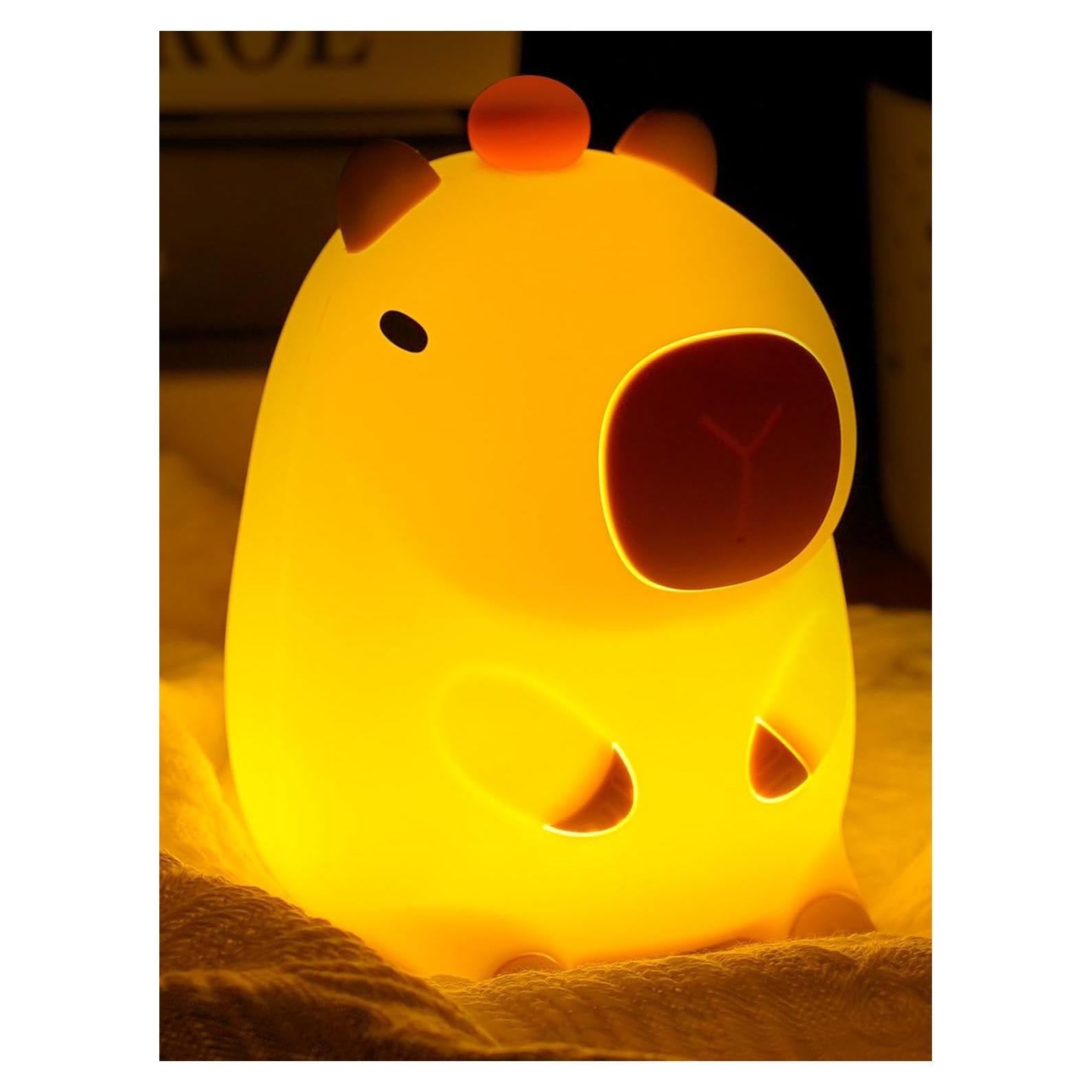 Luz Nocturna Amaredom Capibara LED Regulable USB 1200mAh