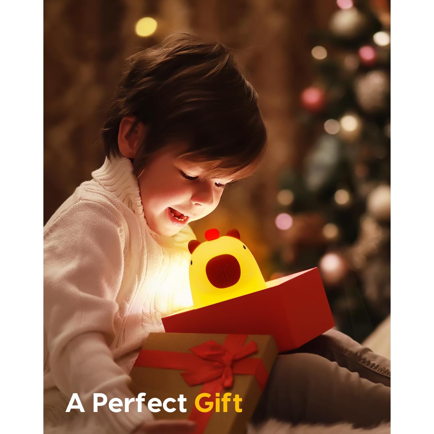 Luz Nocturna Amaredom Capibara LED Regulable USB 1200mAh