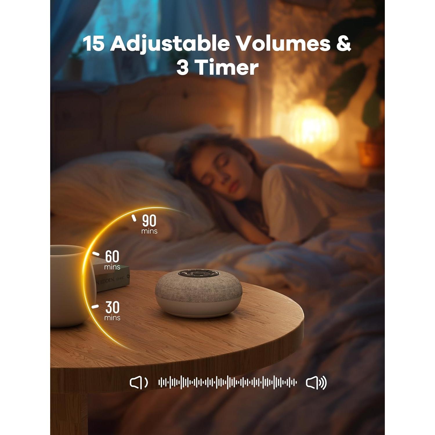 Máquina de Sonido Portátil Wildley MC220, 39 Sonidos Calmantes