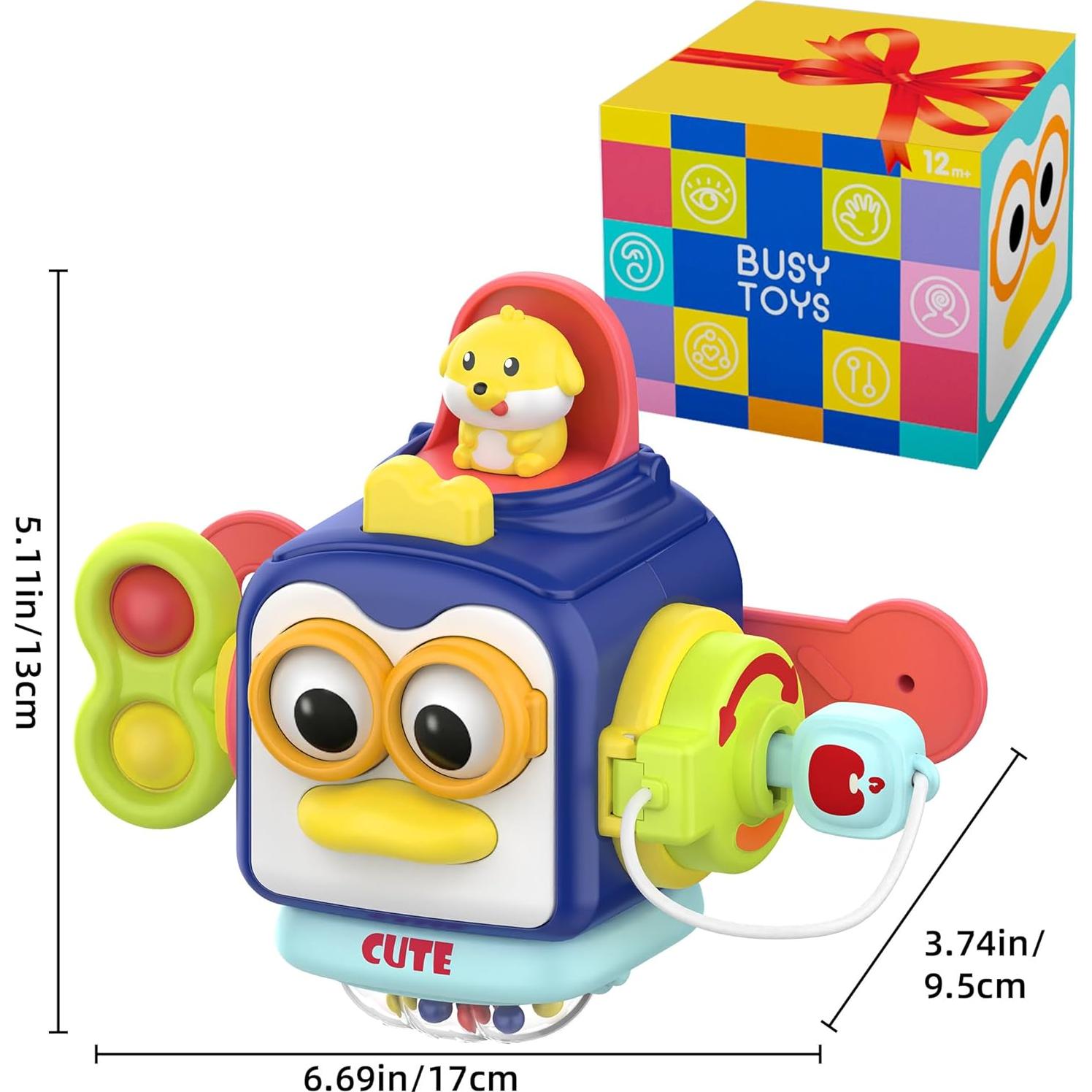 Juguete Montessori SOONYANG Cubo de Actividades 12-36 Meses