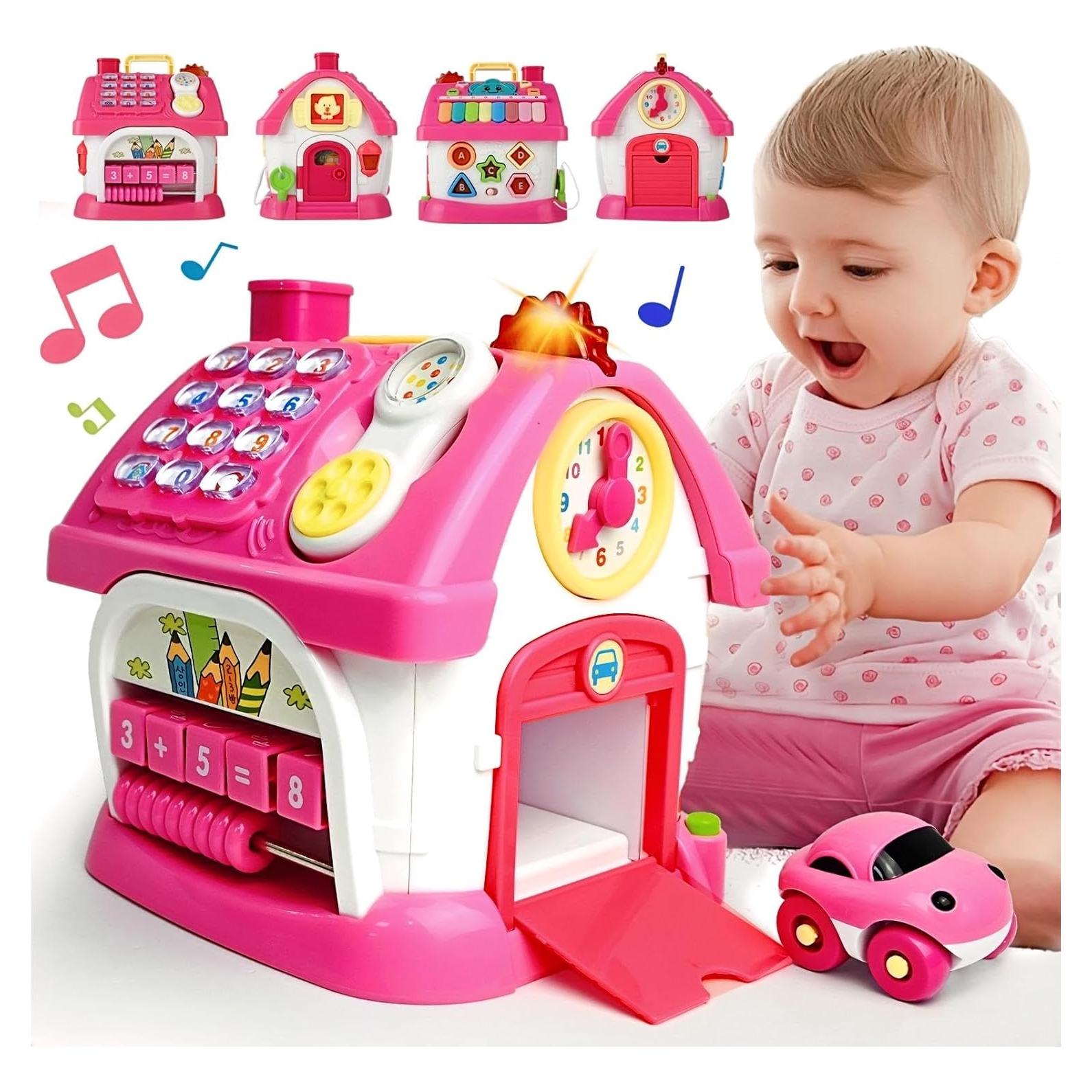 Casa de Actividades Musicales Montessori Okreview 8 en 1 Rosa