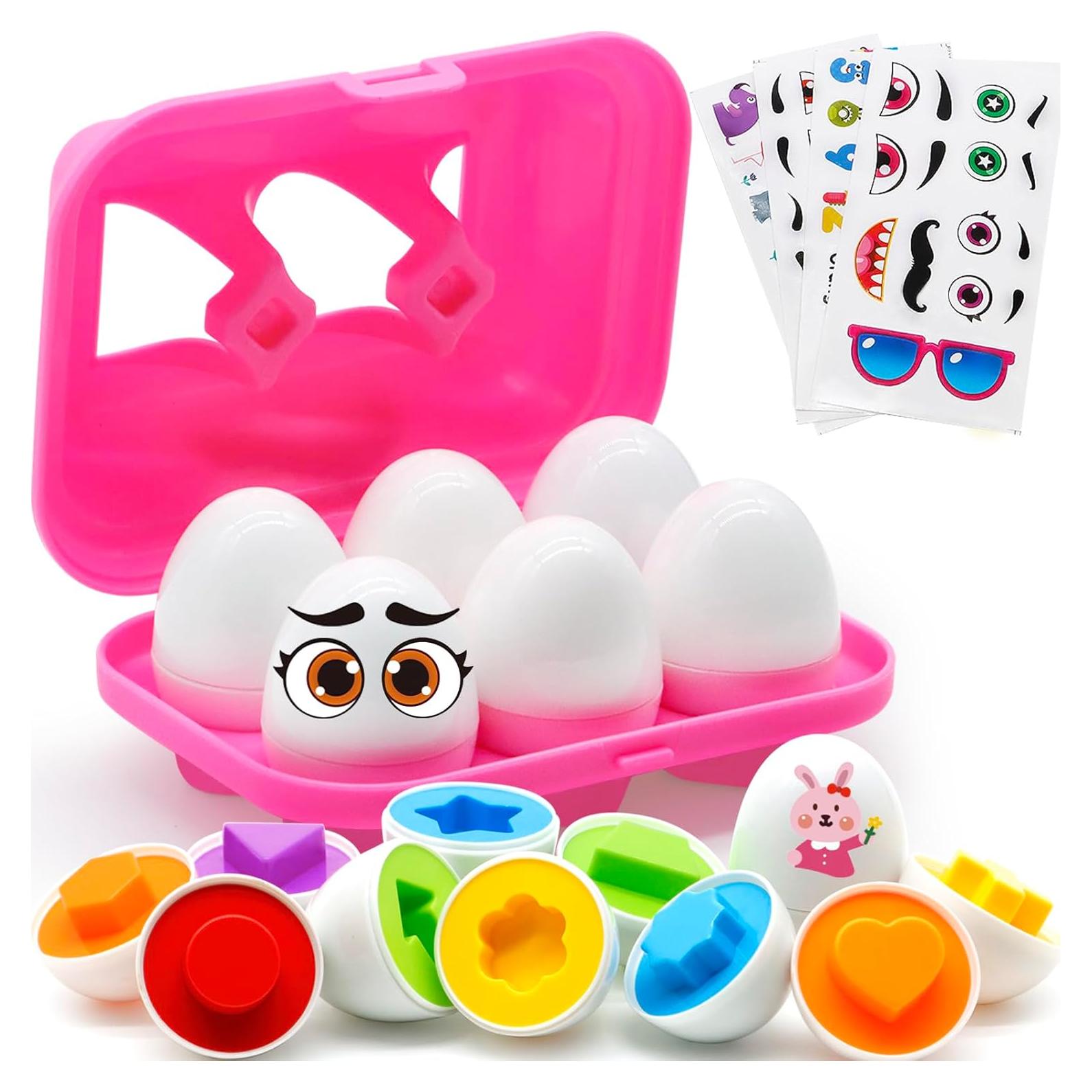 Juguetes Educativos MOONTOY Huevos de Emparejamiento 6 Piezas