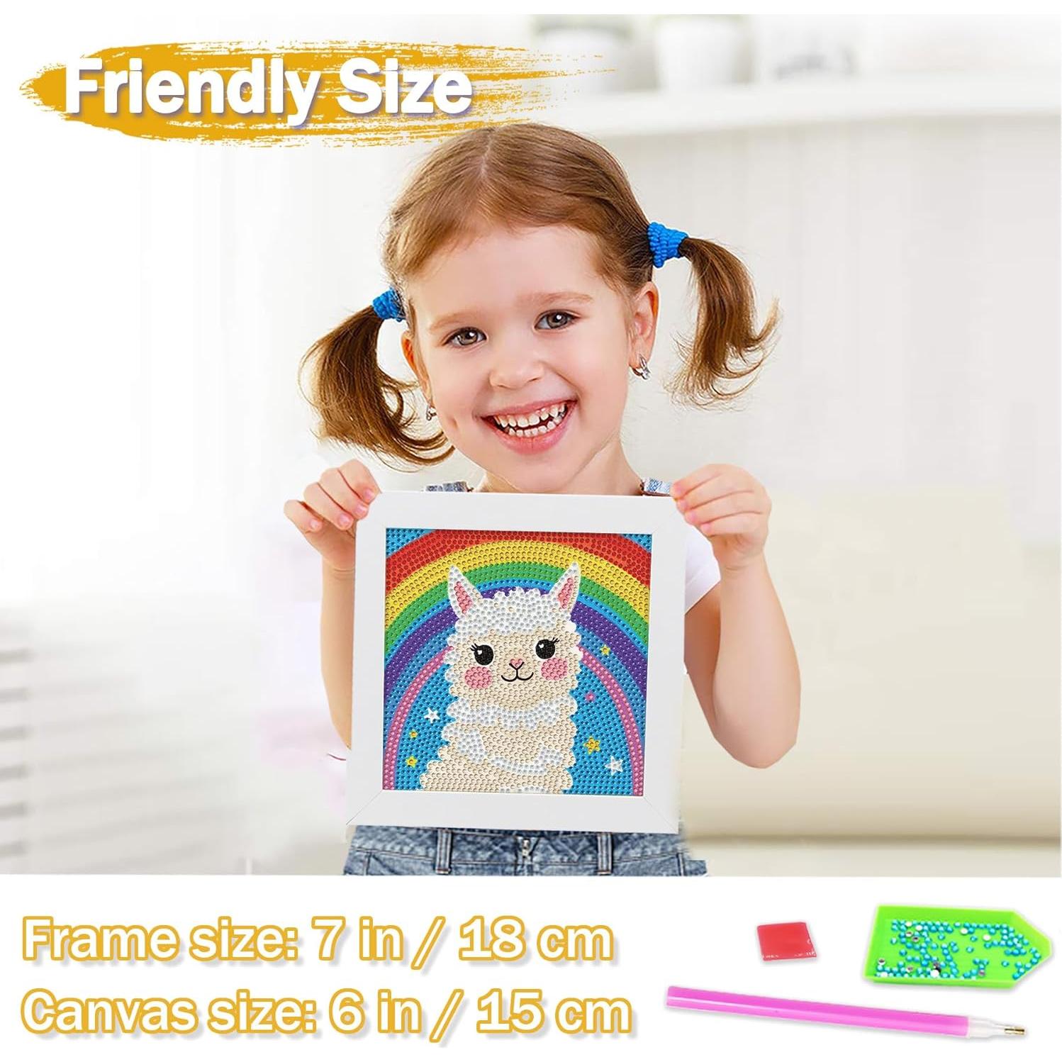 Kit de Pintura de Diamantes Lesaonsy Alpaca 15x15cm con Marco