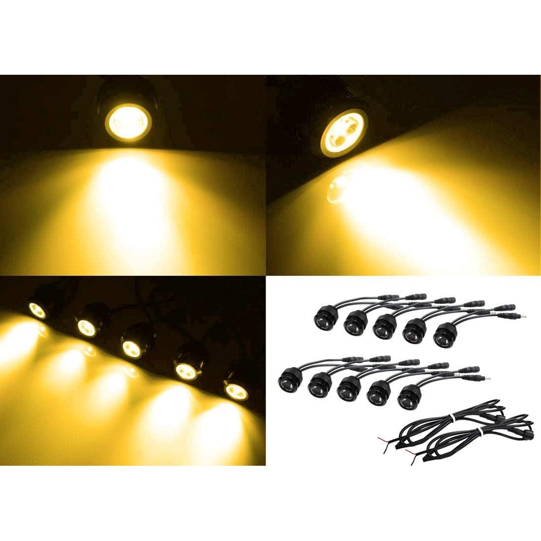 Kit de Iluminación LED Amarillo iJDMTOY 10 Piezas 30W Universal
