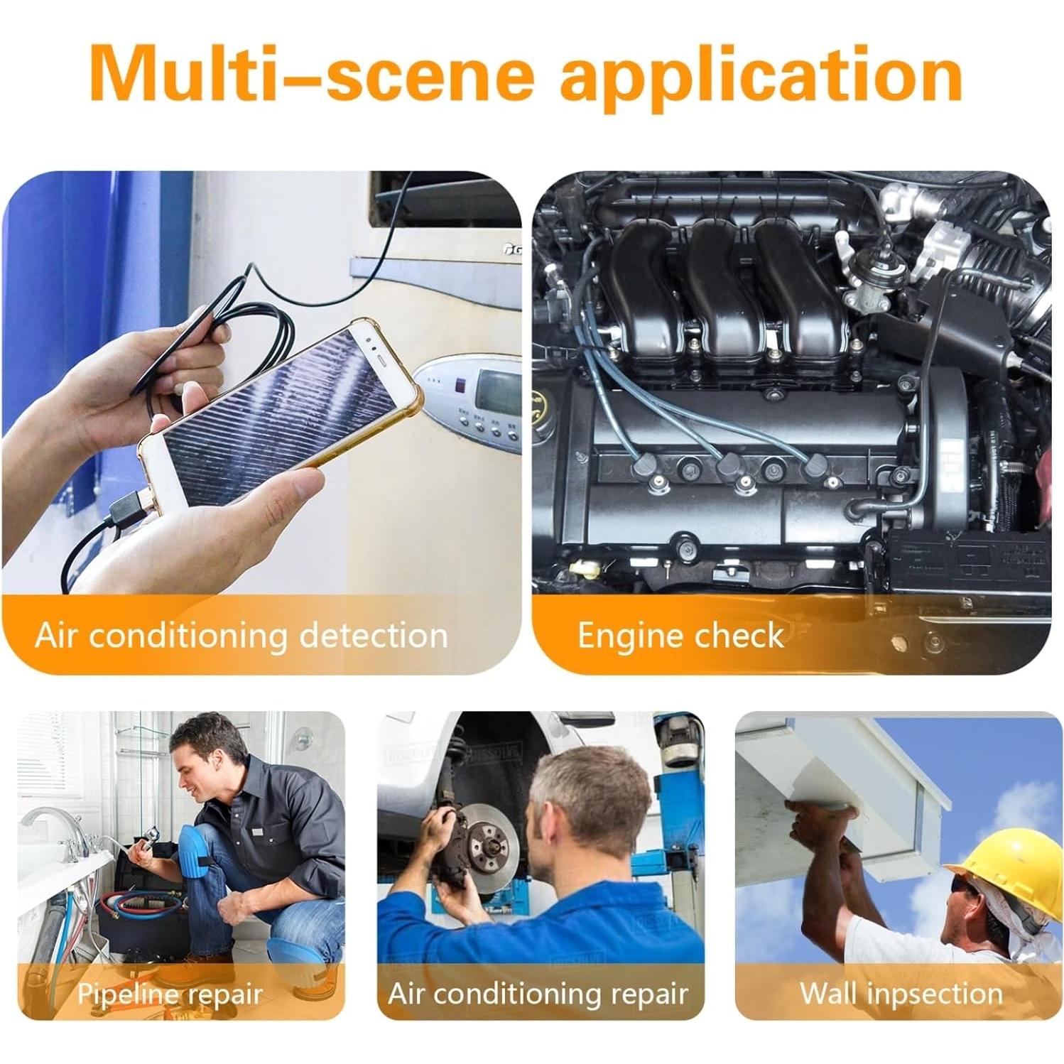 Endoscopio 3 en 1 Walfront 3.9mm HD USB Tipo C 1m