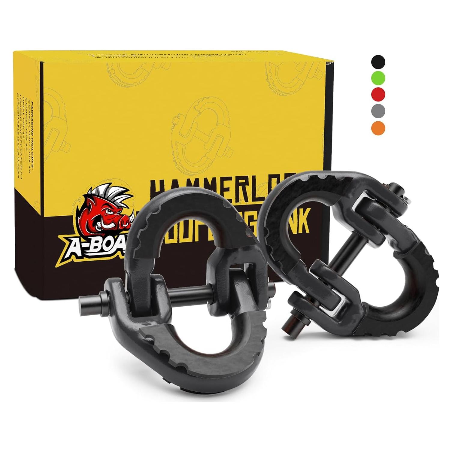 Conector de Cadena de Seguridad A-BOAR 2pack 5,443 kg Negro