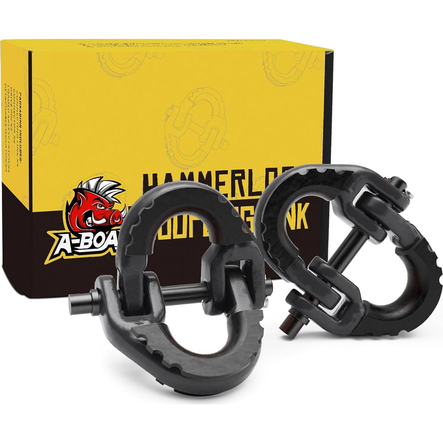 Conector de Cadena de Seguridad A-BOAR 2pack 5,443 kg Negro