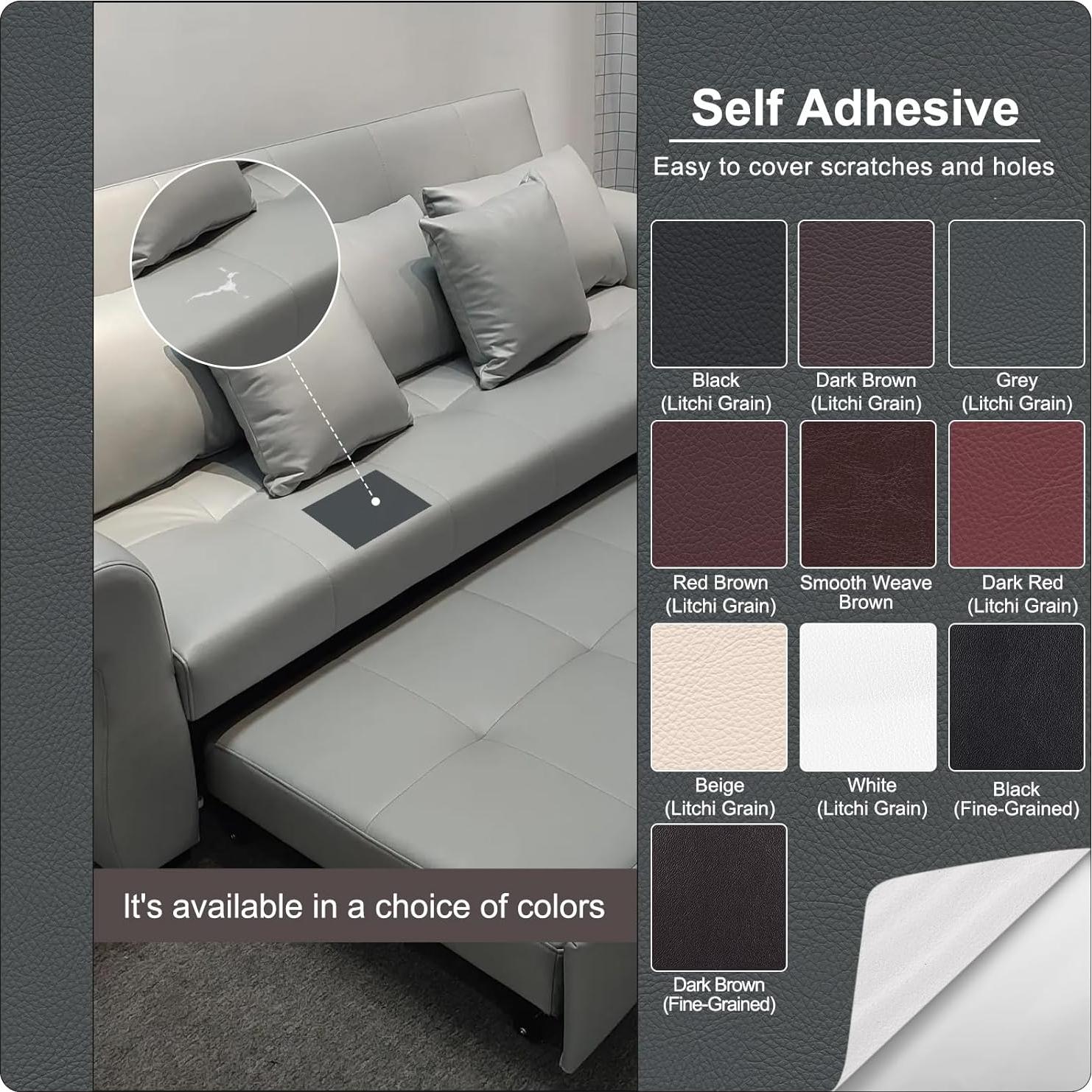 Cinta de Reparación de Cuero Soyuna 43x200 cm Gris Autoadhesiva