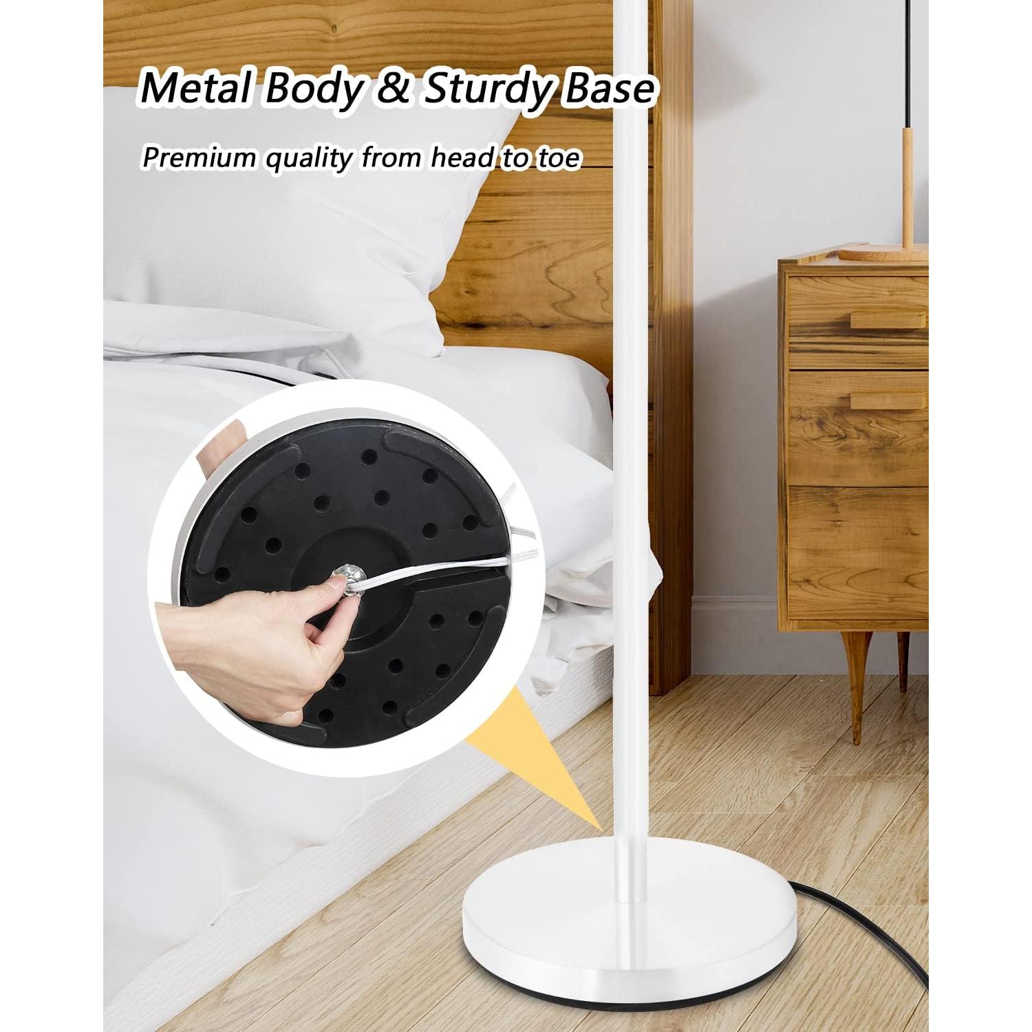 Lámpara de Pie LED BoostArea 30W Regulable 3000K Blanca 178cm