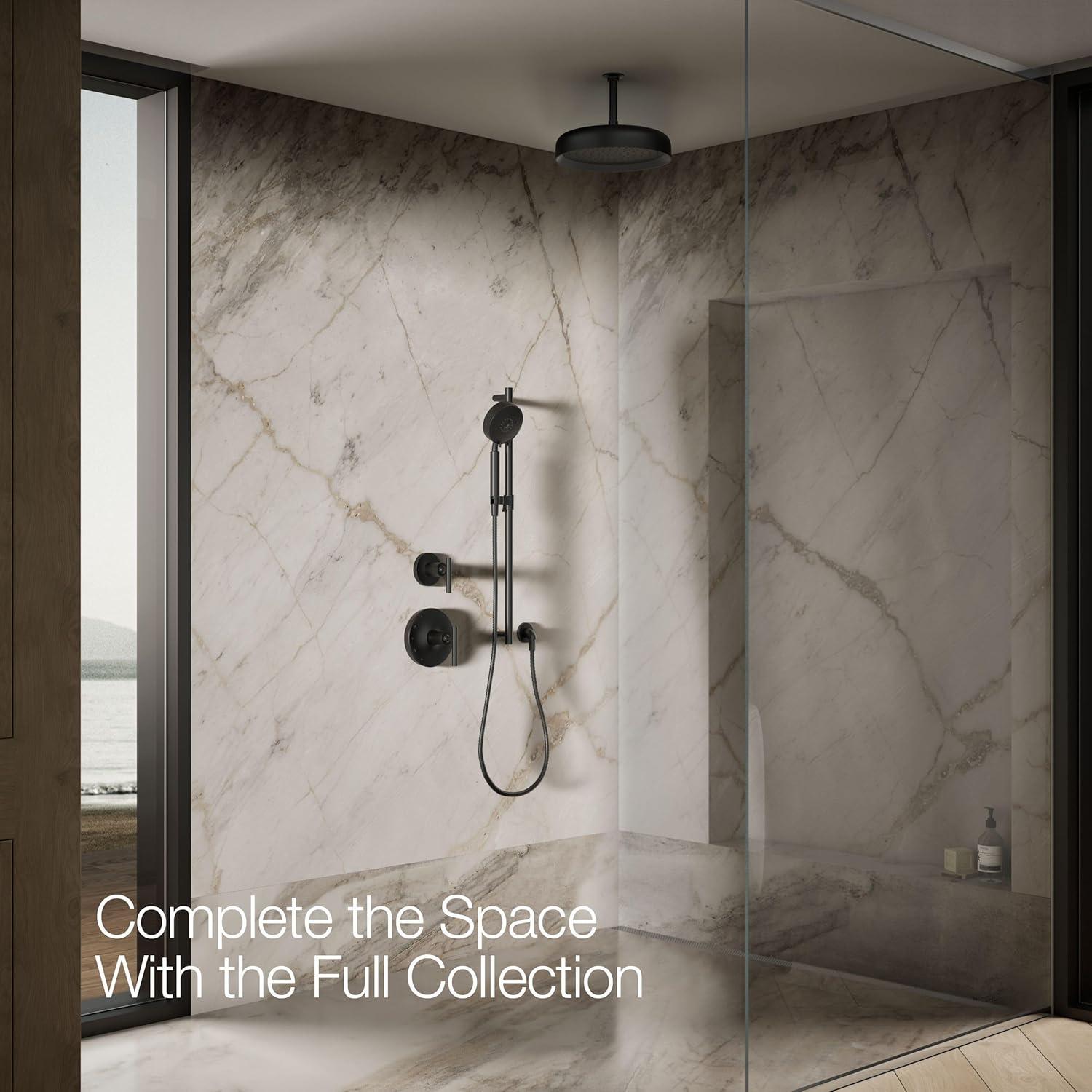 Cabezal de lluvia redondo Kohler 26291-G-BL 30.48 cm Negro mate