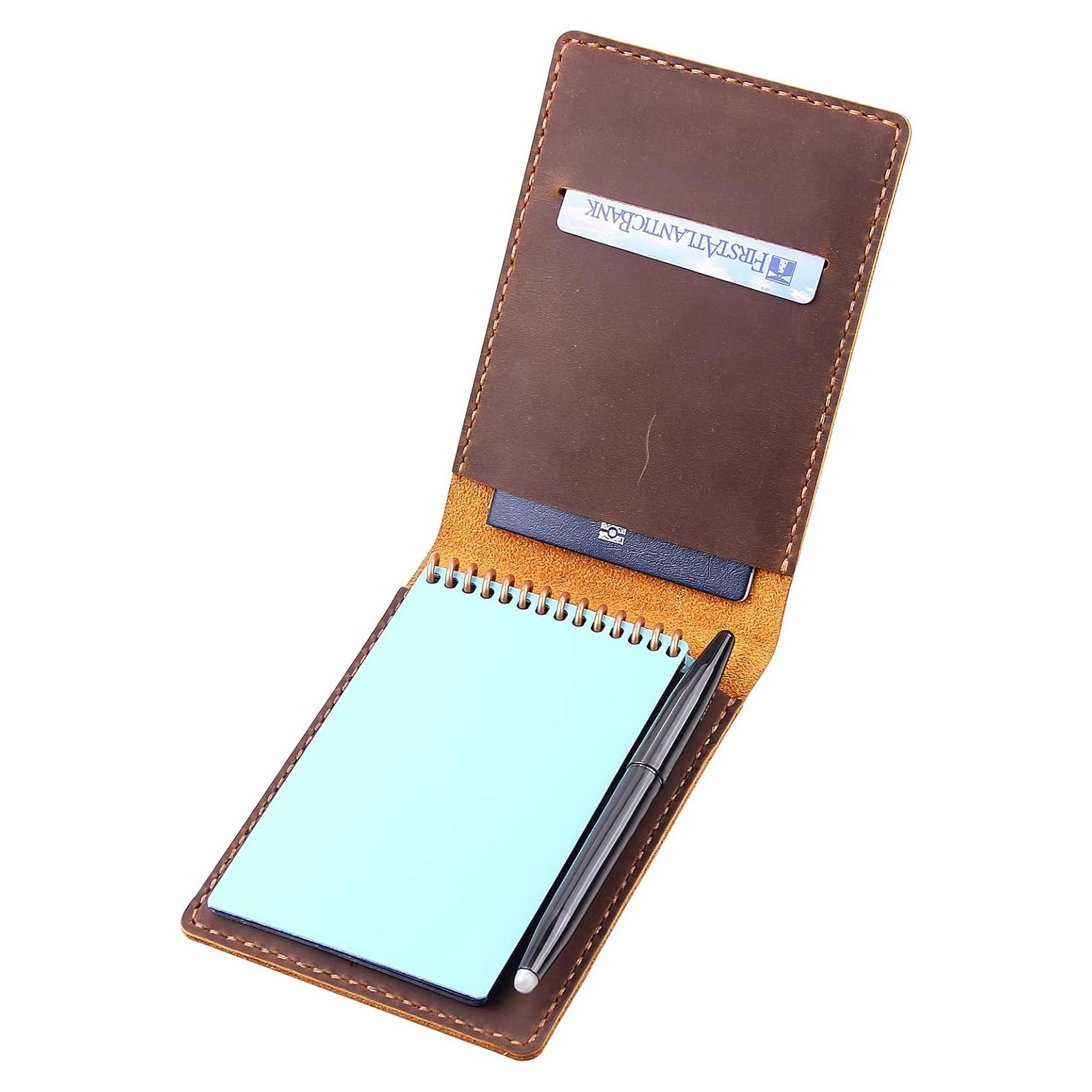 Cubierta de Cuero Fasjosma para Cuaderno Espiral 3.5x5.5"