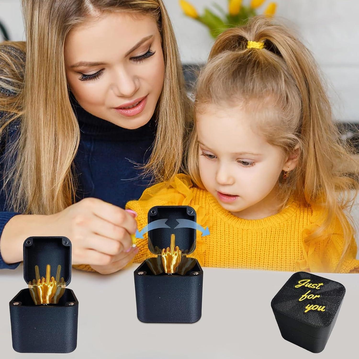 Caja de Regalo Sorpresa Dedo Medio RAESOUL - Broma Divertida