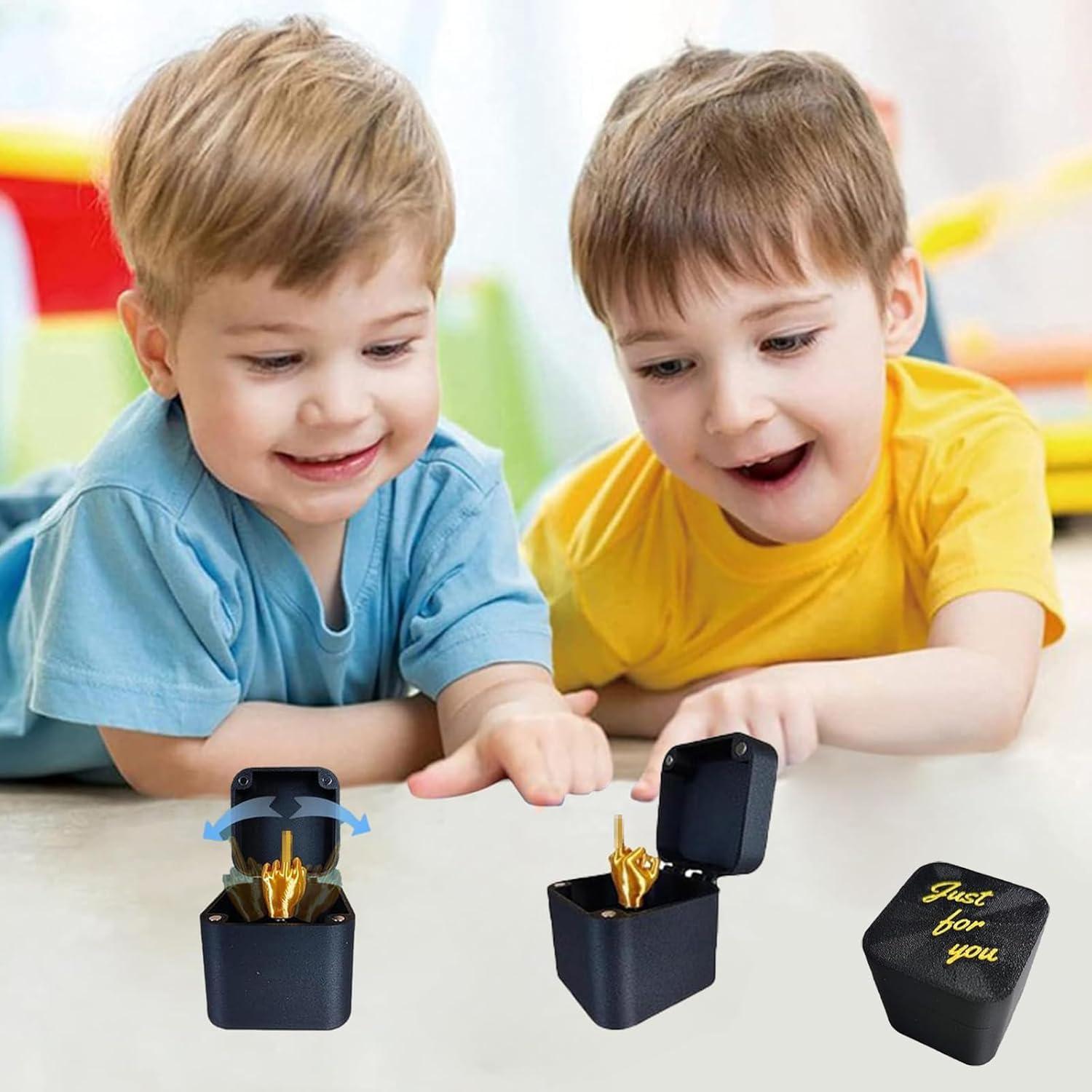 Caja de Regalo Sorpresa Dedo Medio RAESOUL - Broma Divertida