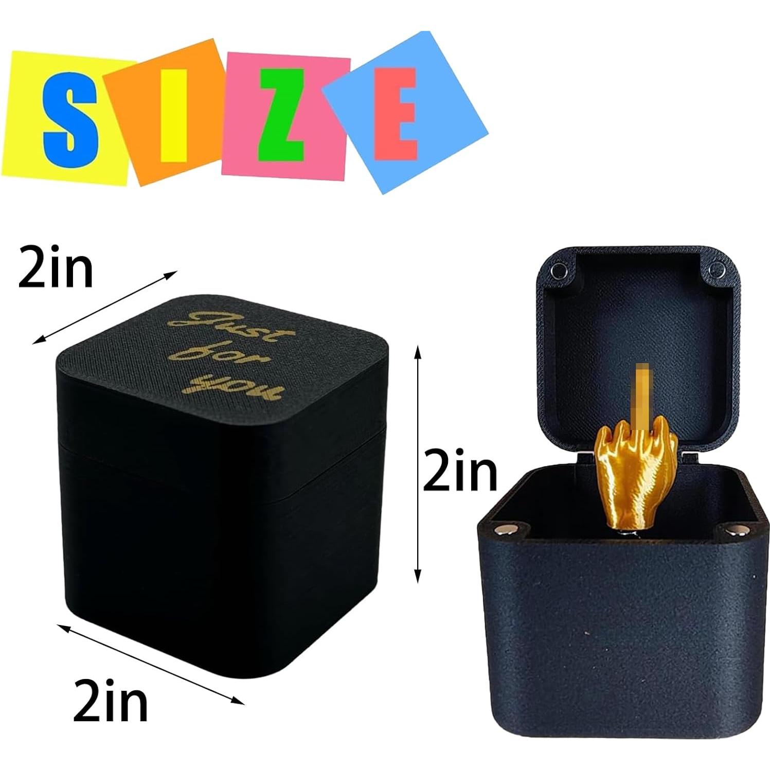 Caja de Regalo Sorpresa Dedo Medio RAESOUL - Broma Divertida