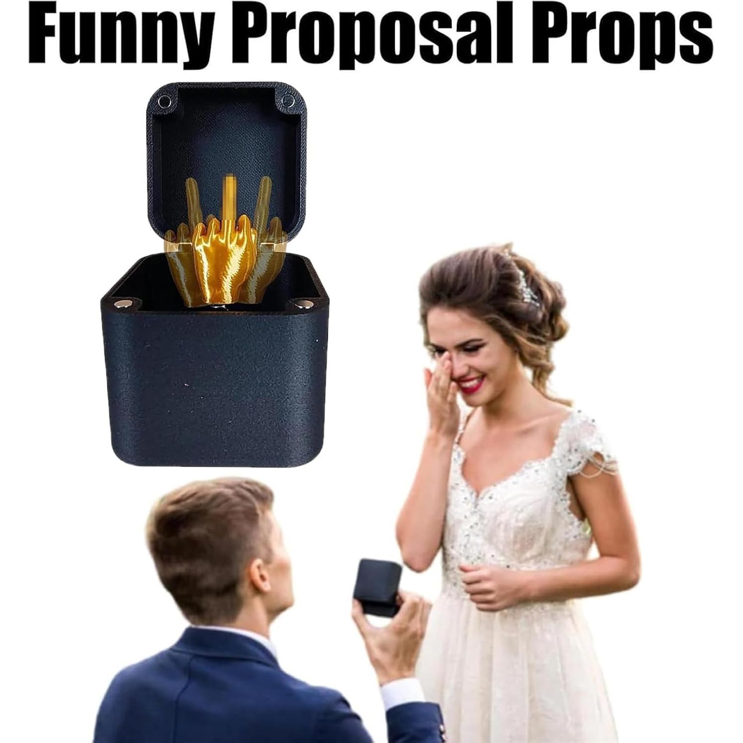 Caja de Regalo Sorpresa Dedo Medio RAESOUL - Broma Divertida