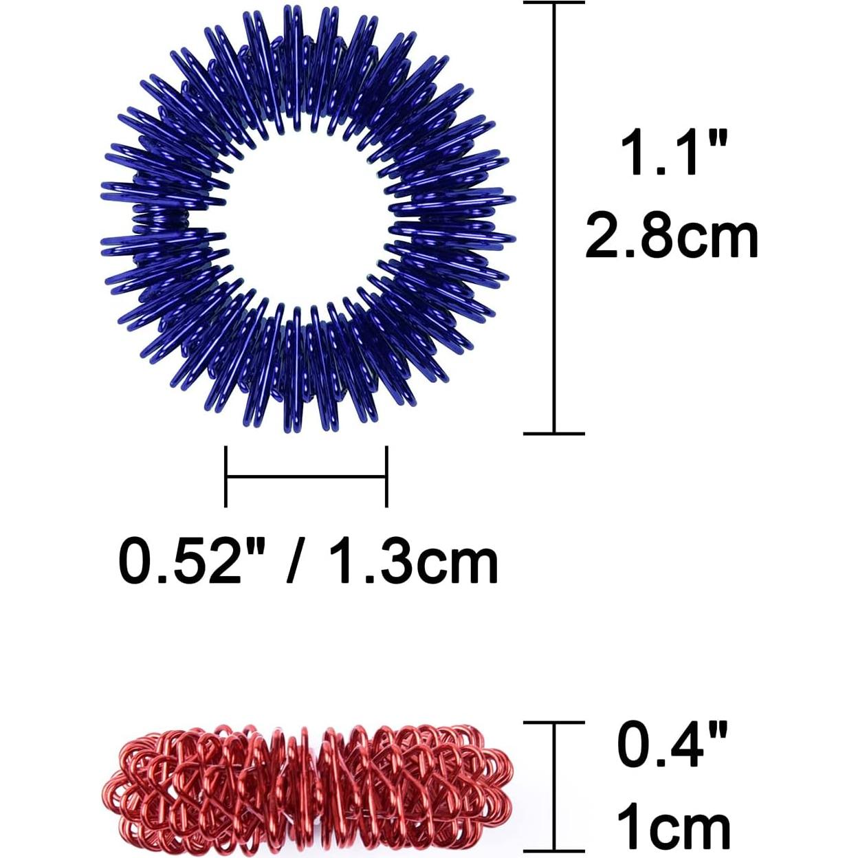 Anillos Sensoriales Espinosos Wisdompro - Paquete de 16 Colores