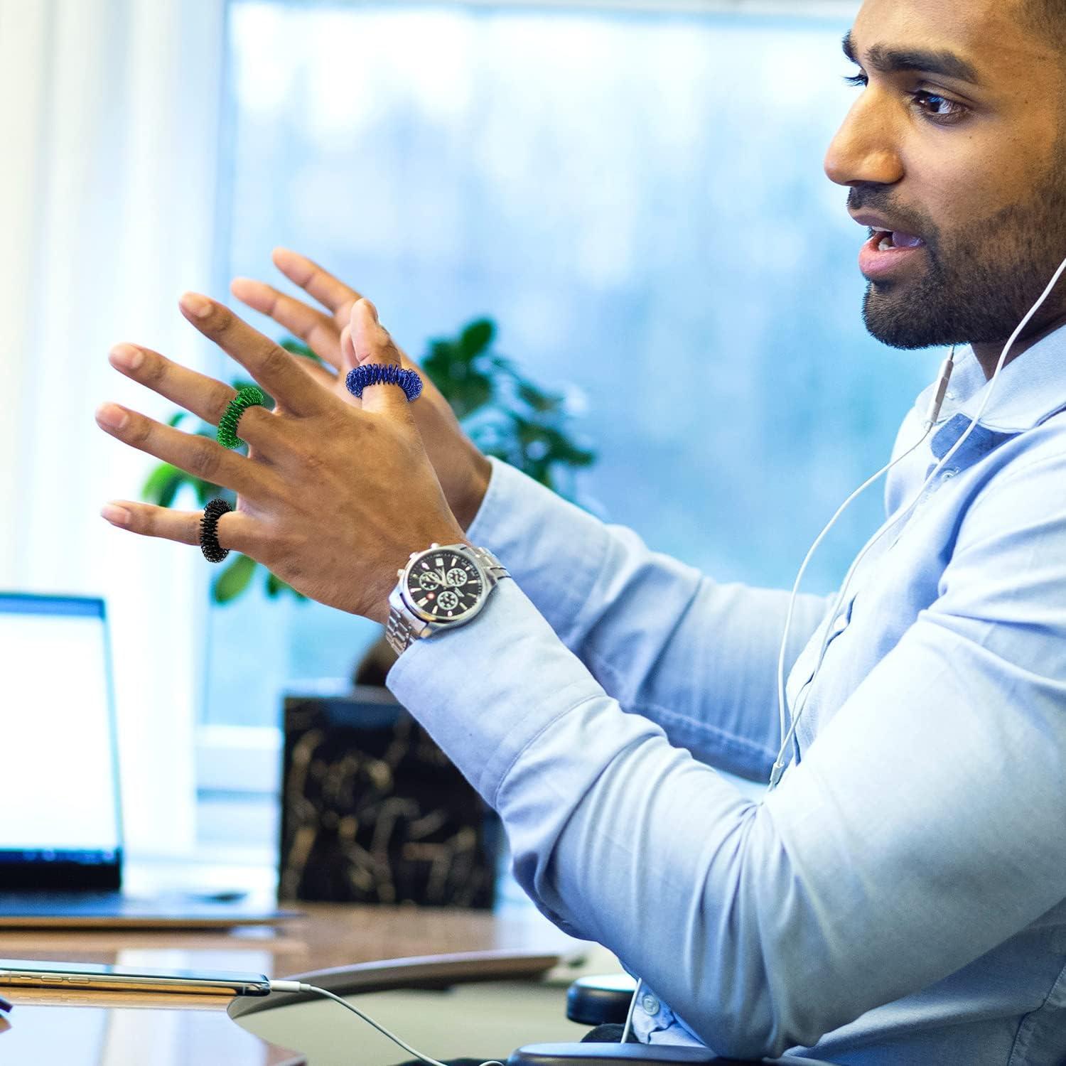 Anillos Sensoriales Espinosos Wisdompro - Paquete de 16 Colores