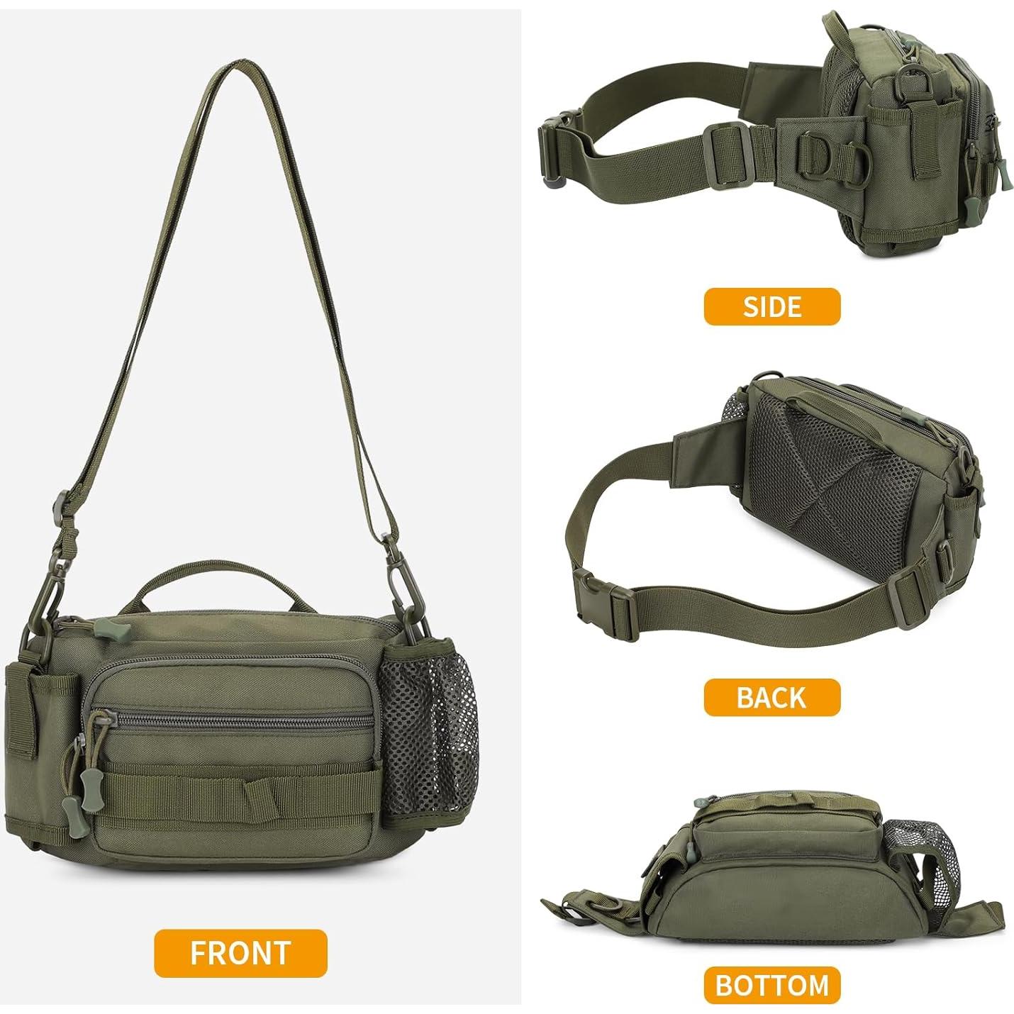 Bolsa de Cintura Táctica CamGo Verde Militar 25x14x9cm