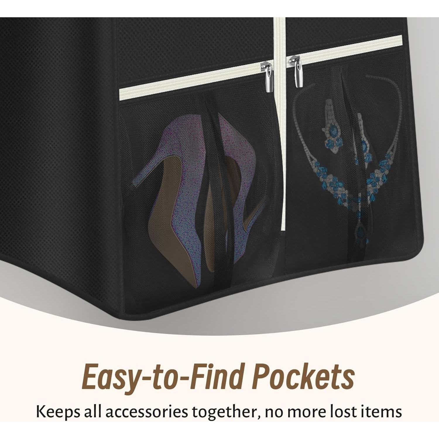 Bolsa de Vestido de Novia KIMBORA 72" con Bolsillos Negros