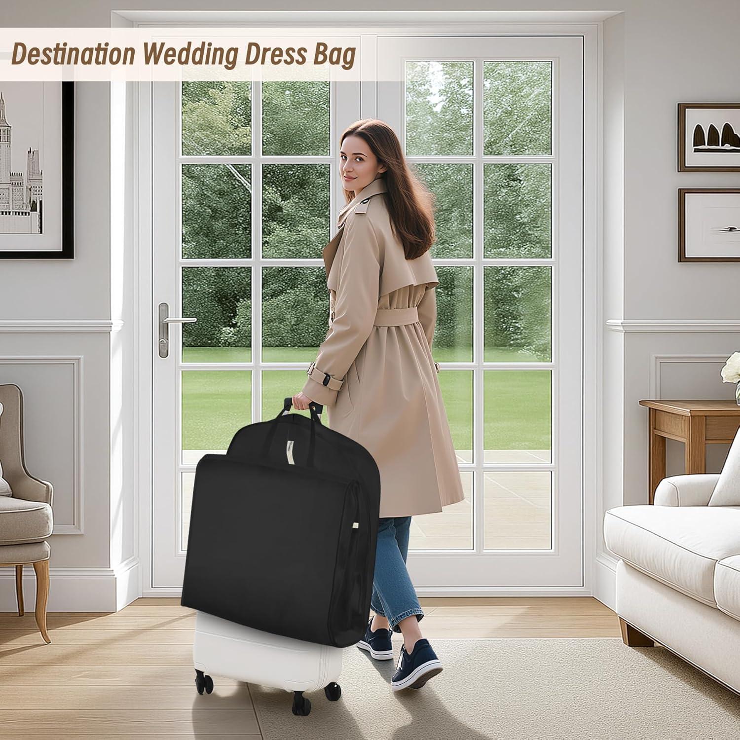 Bolsa de Vestido de Novia KIMBORA 72" con Bolsillos Negros