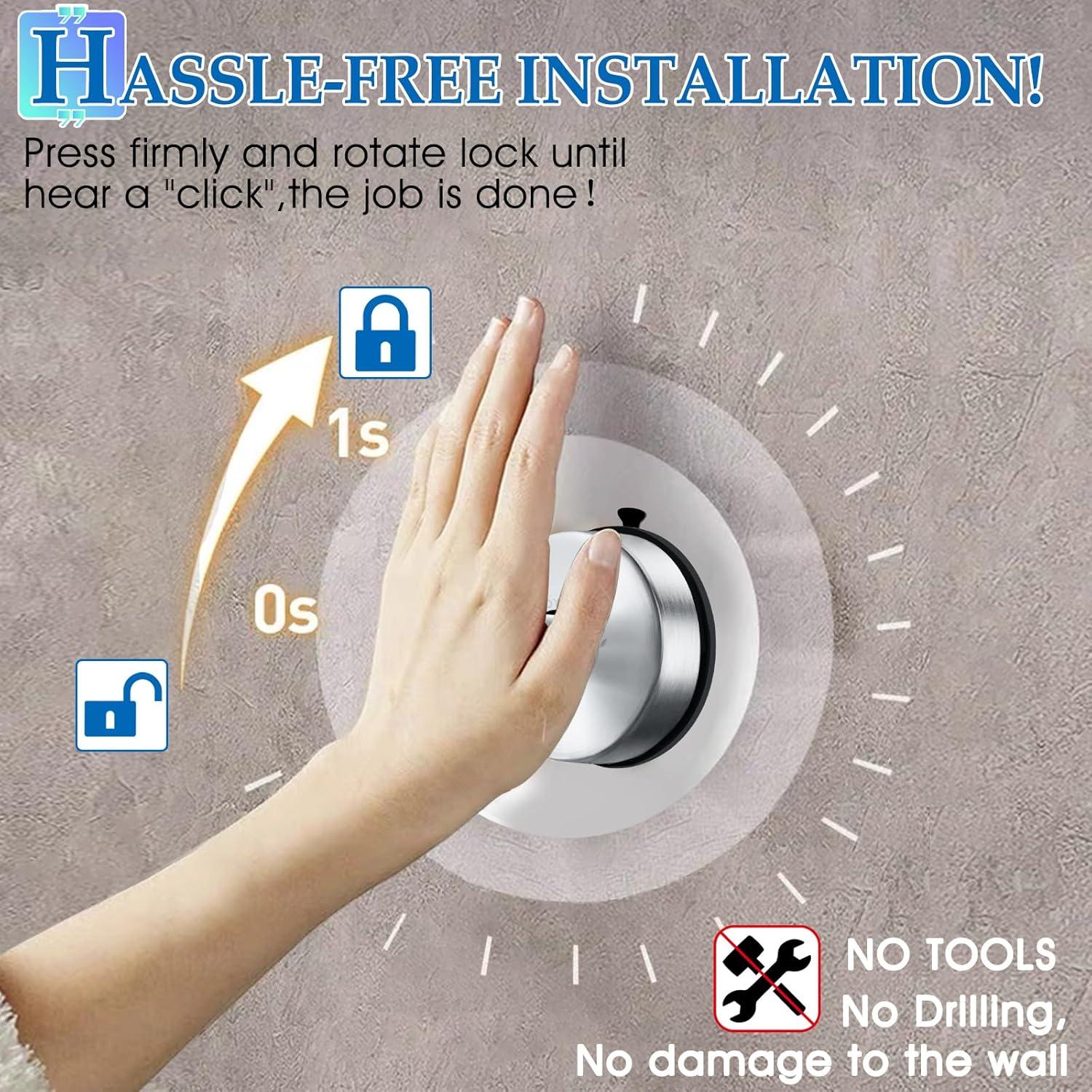 Ganchos de Ventosa WAYCOM para Ducha 2 Piezas Acero Inoxidable