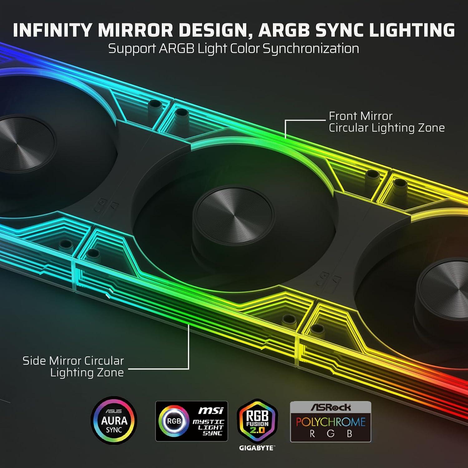 Ventilador de Caja LTC CF-123D 120mm ARGB 3 Unidades