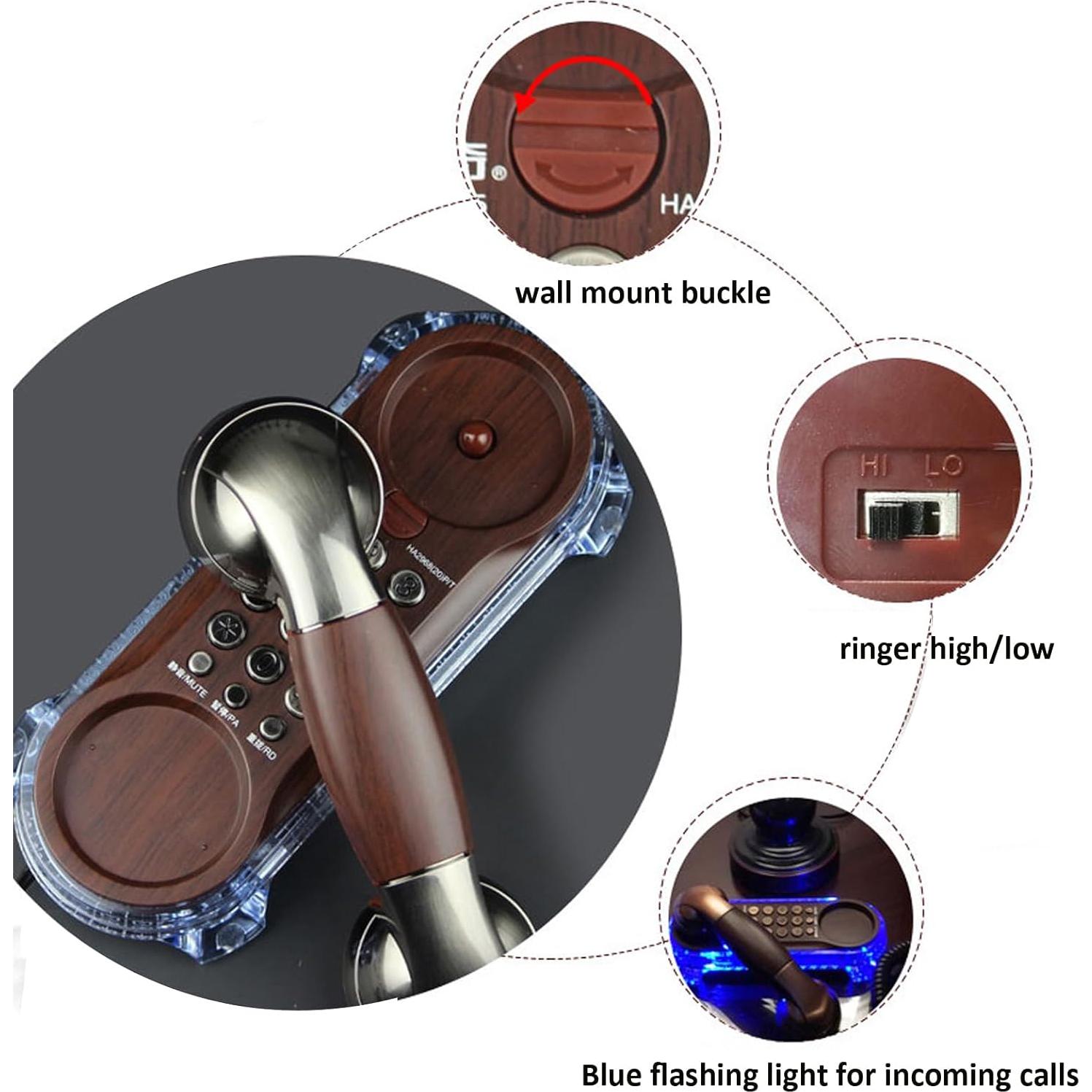 Teléfono Corded Vintage TelPal 309 Montable Pared Escritorio