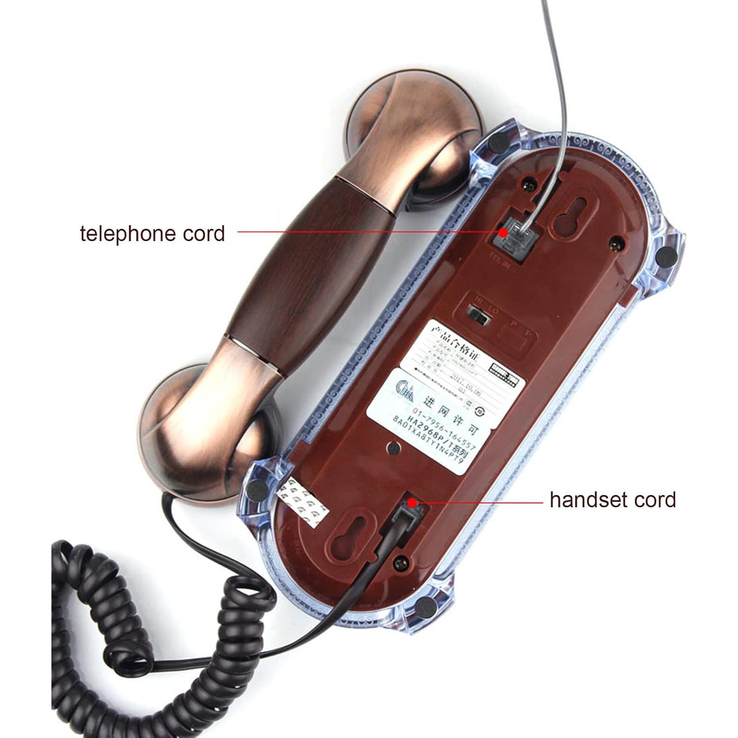 Teléfono Corded Vintage TelPal 309 Montable Pared Escritorio