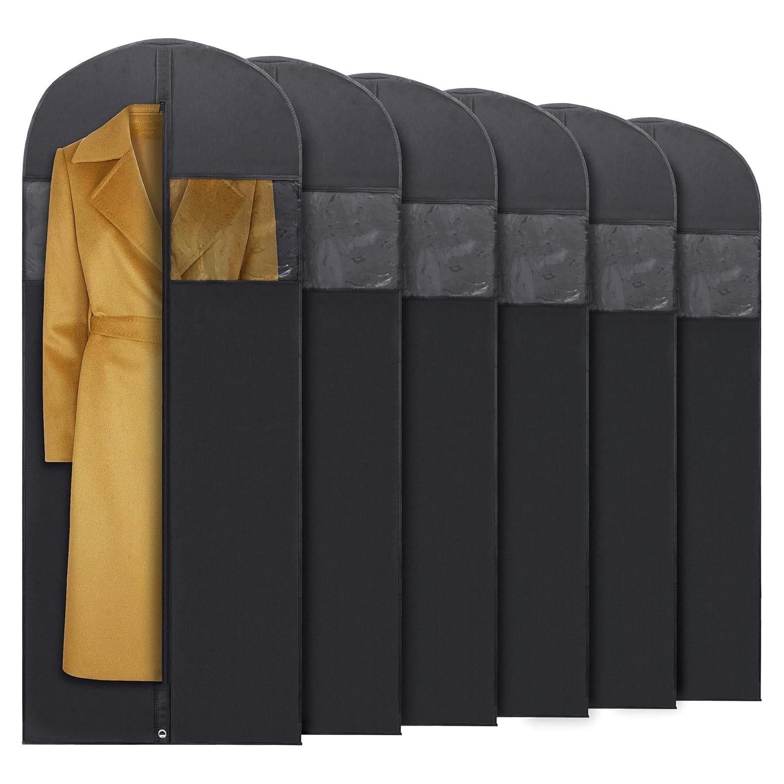 Bolsas de Ropa Negras Plixio 60" - Paquete de 6 para Viaje