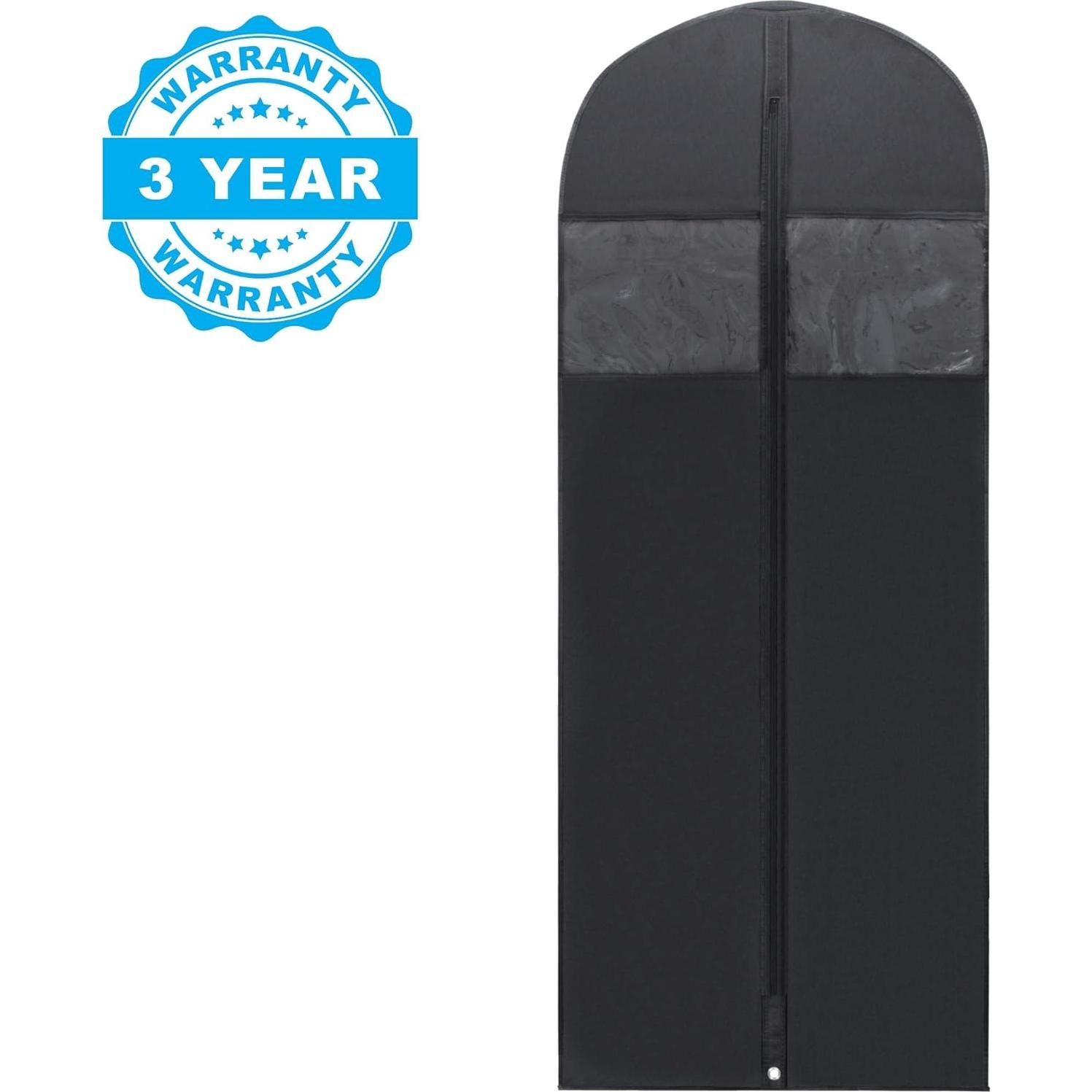 Bolsas de Ropa Negras Plixio 60" - Paquete de 6 para Viaje