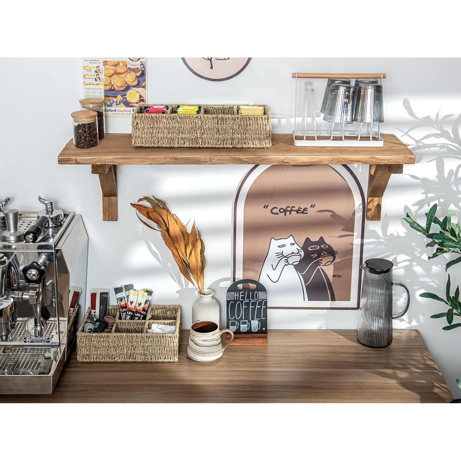 Cesta de Mimbre Pequeña StorageWorks 4 Secciones Natural