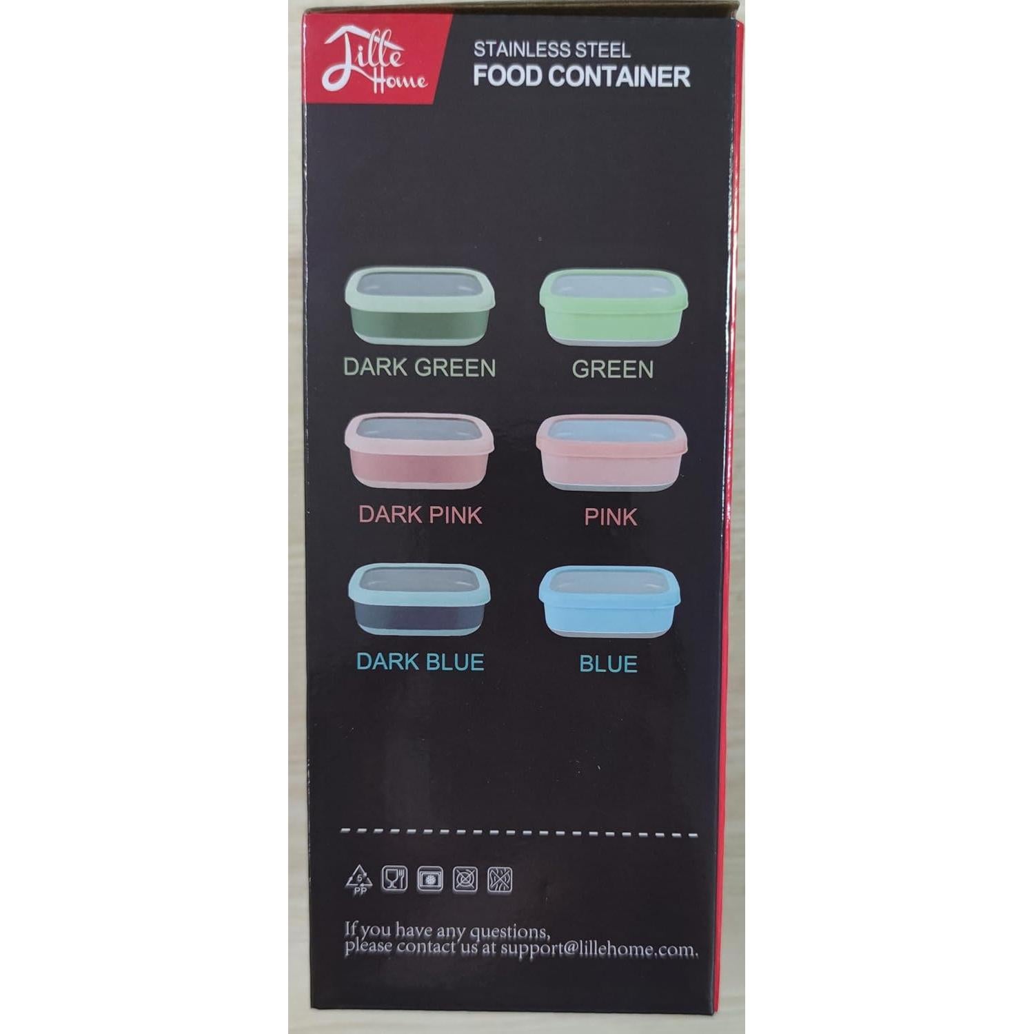 Contenedor de Ensalada Lille Home Acero Inoxidable 3 Piezas 1.4L