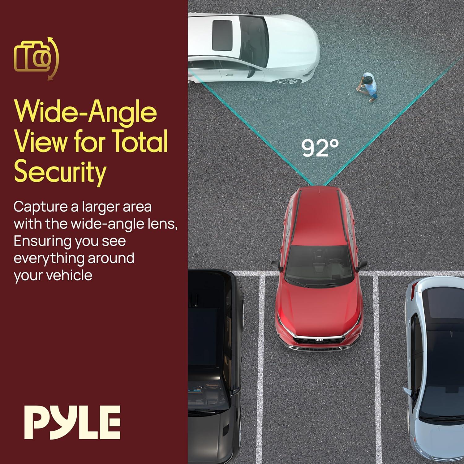 Cámara de Respaldo Pyle PLCM10 para Placa de Matrícula 1080p