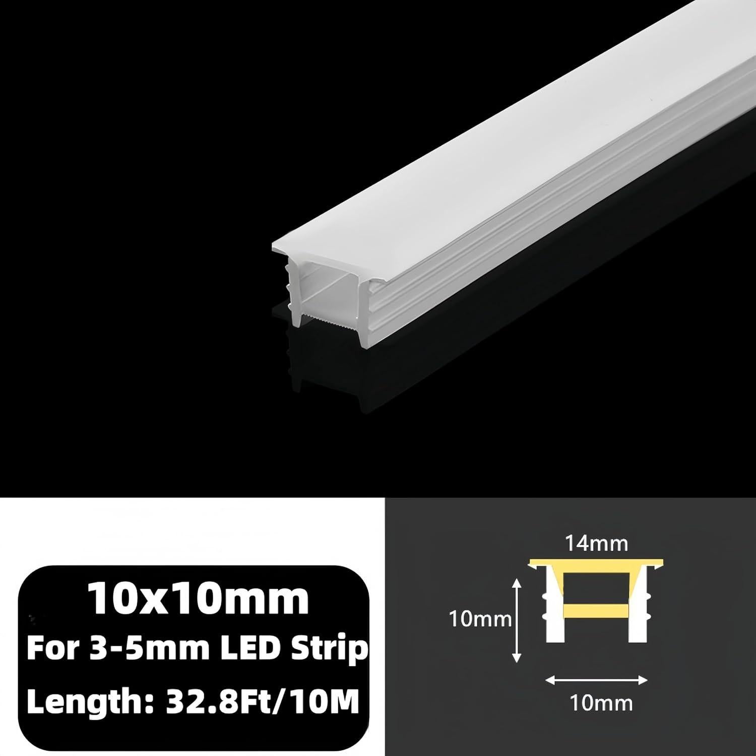 Canal LED de Silicona KSDLMPA 10M IP67 para Tiras de 5mm