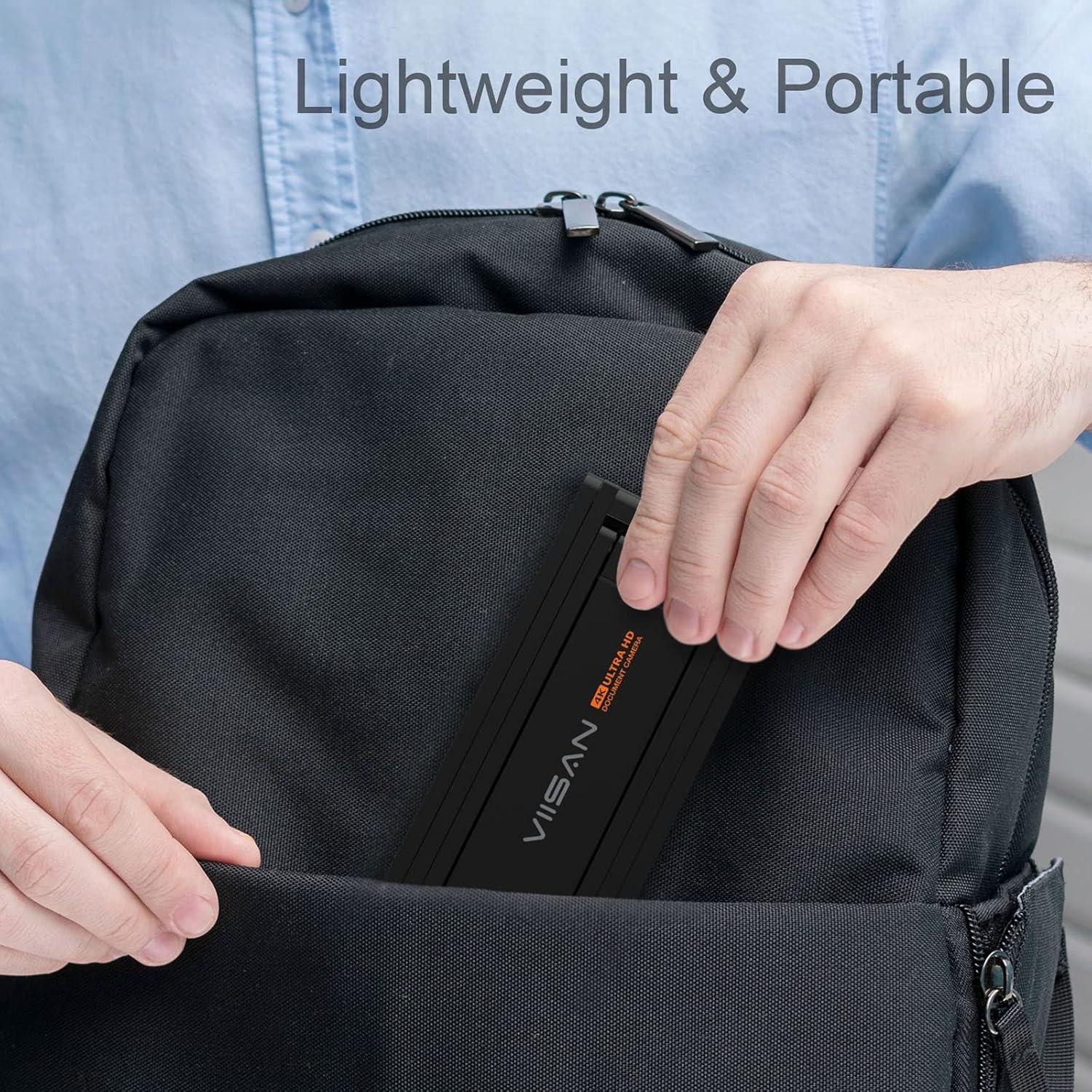 Cámara de Documentos VIISAN P4U-A 13MP 4K con Luz LED y Micrófono