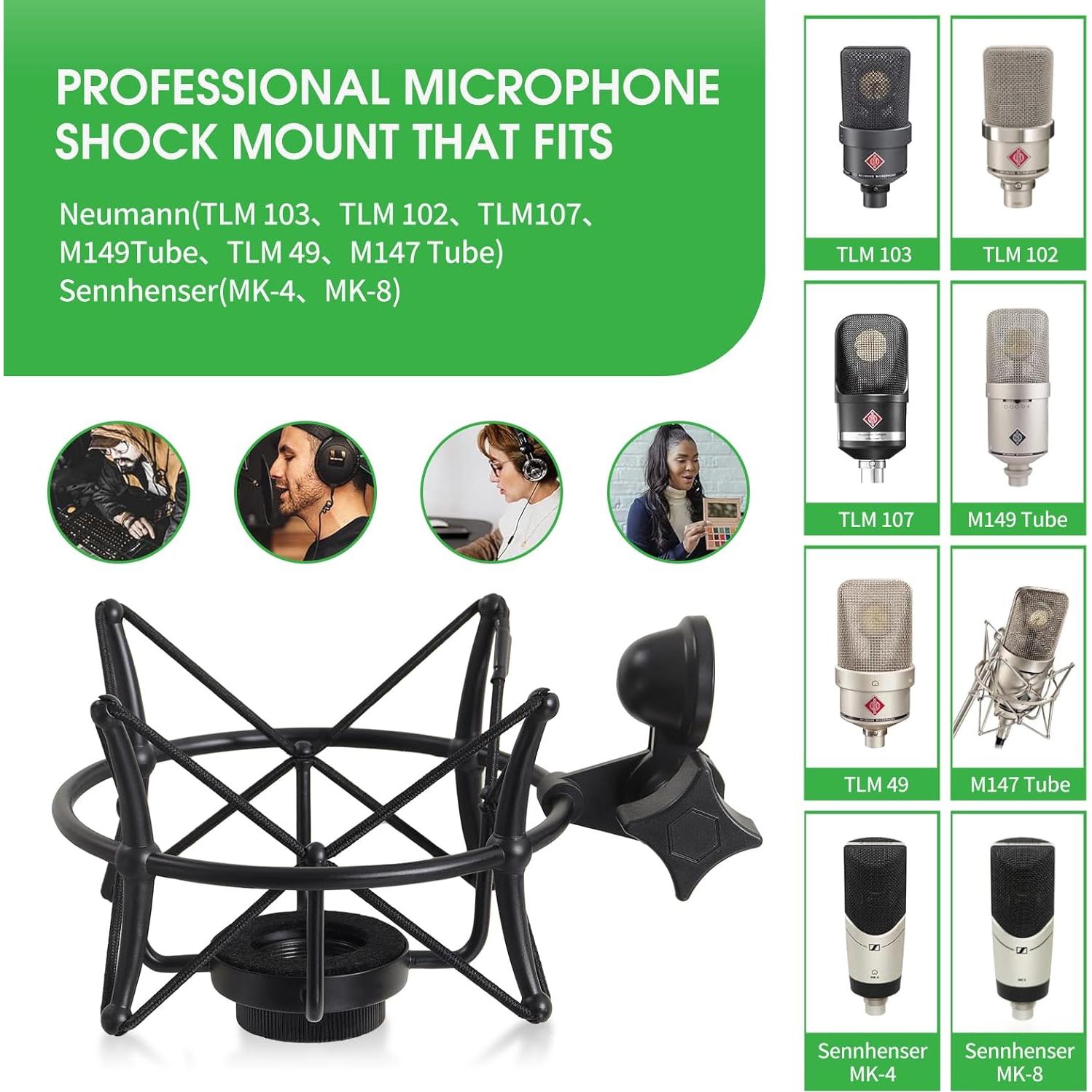 Soporte de choque ZibugZag para micrófonos Neumann TLM 103/102