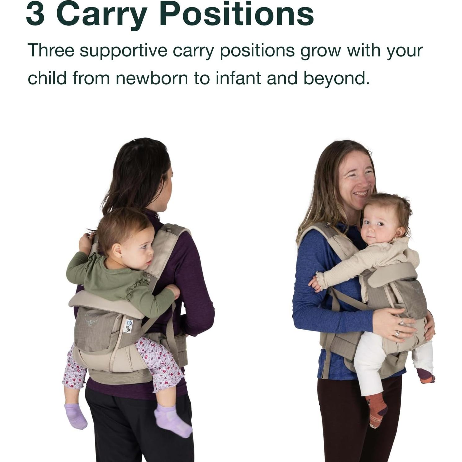 Portabebés Osprey Poco LT Soft para Recién Nacidos Negro