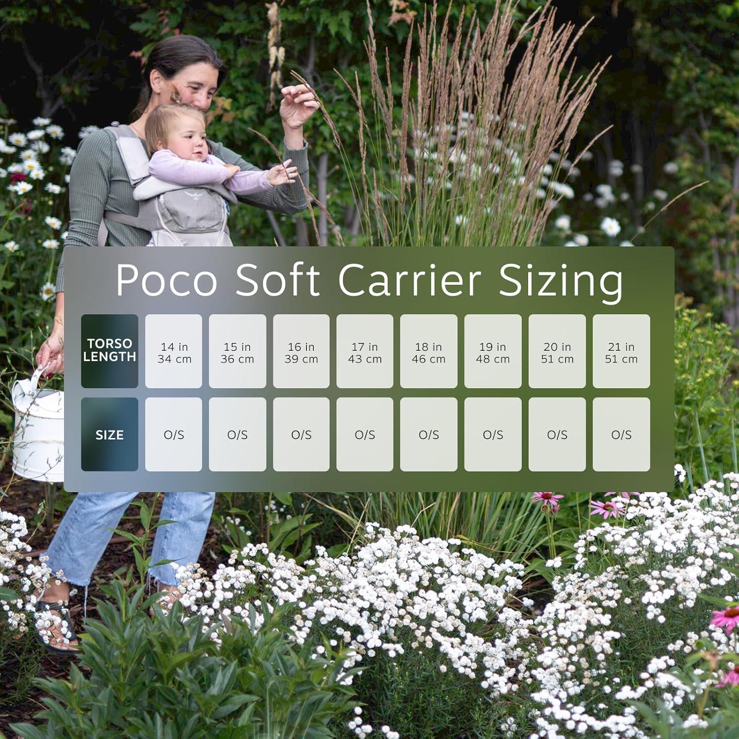 Portabebés Osprey Poco LT Soft para Recién Nacidos Negro