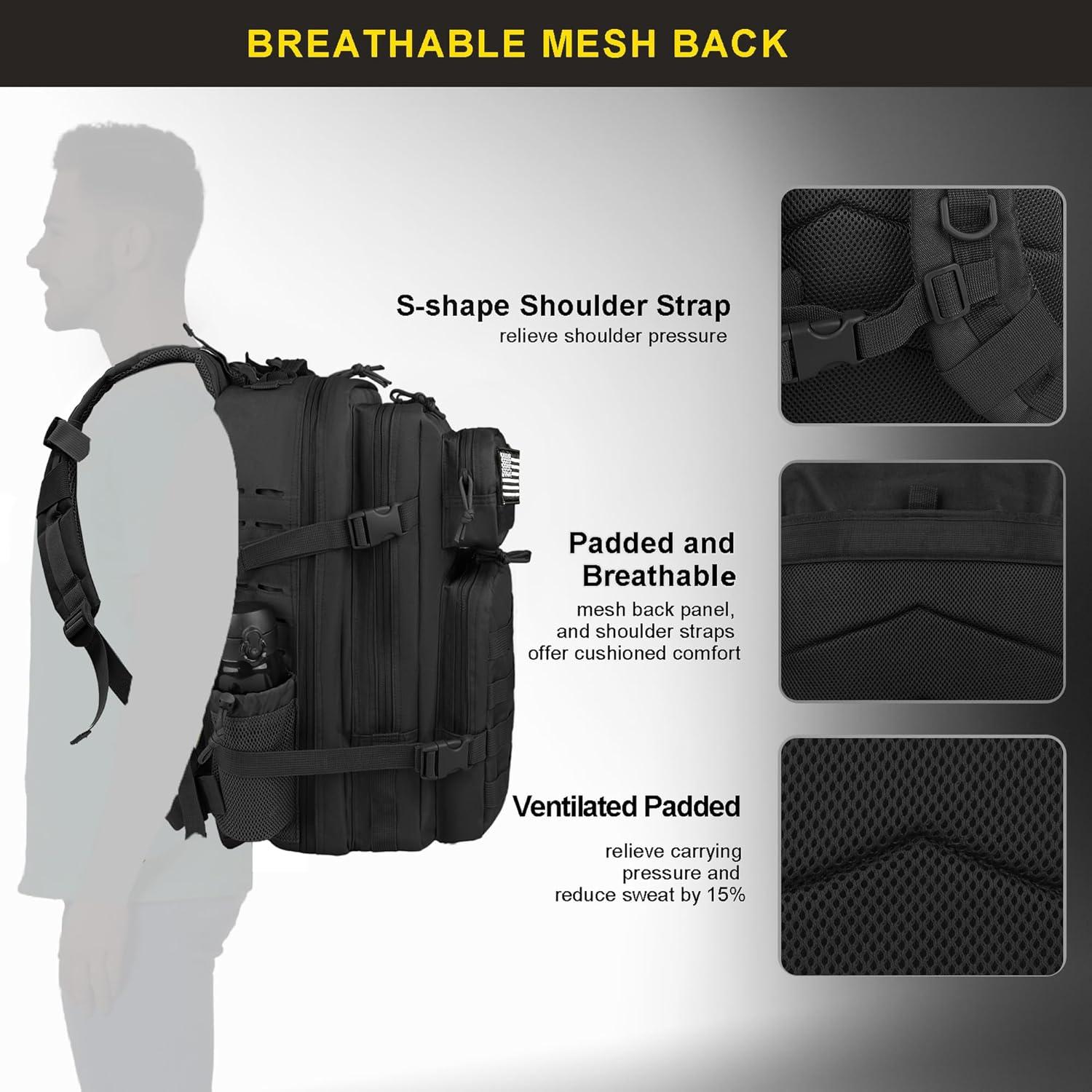 Mochila Táctica Militar Zavothy 45L Impermeable Unisex