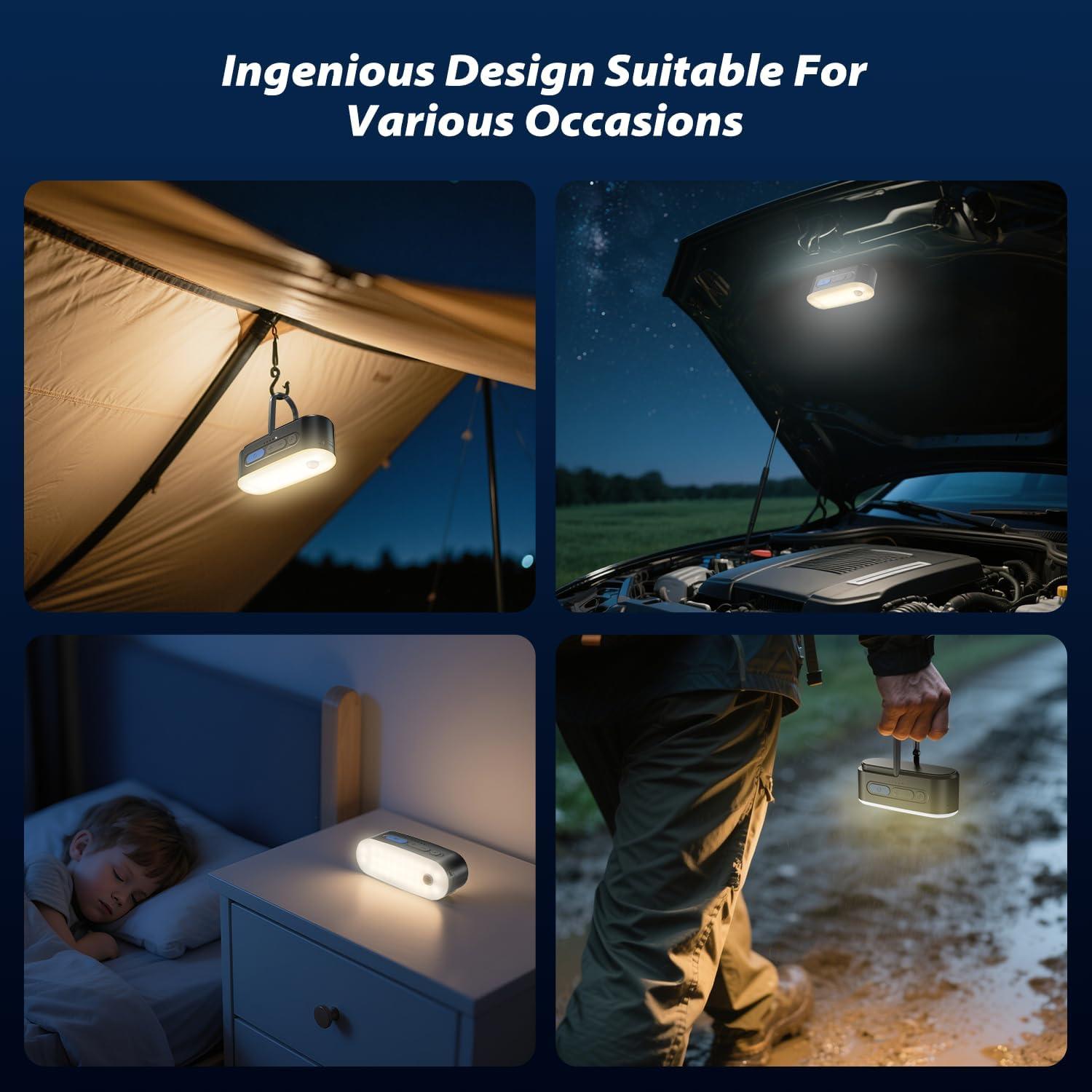 Linterna de Camping Clemas F3 Recargable IPX5 350 Lúmenes