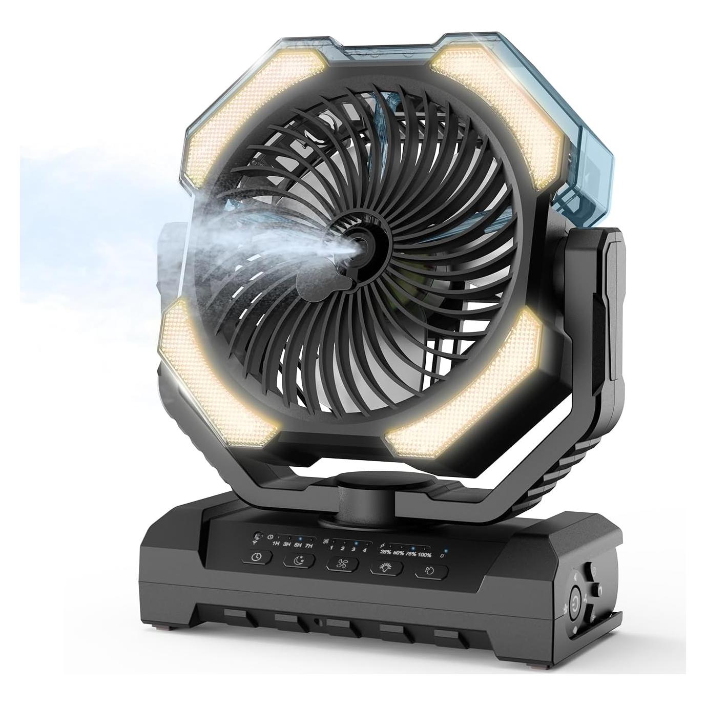 Ventilador de Camping Aopircs F038 con Nebulización 30000mAh