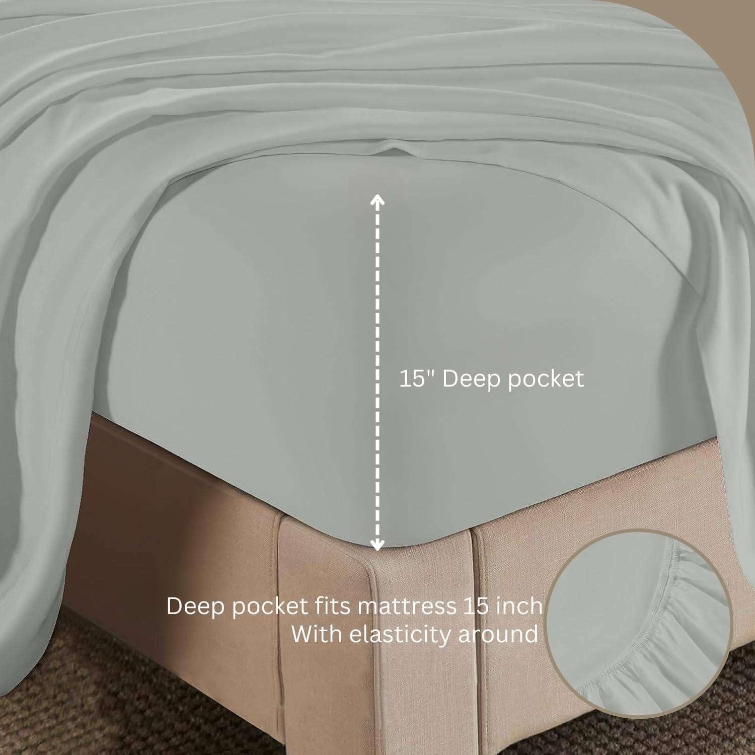 Juego de Sábanas de Lujo 4 Piezas Microfibra Incredible Bedding Queen