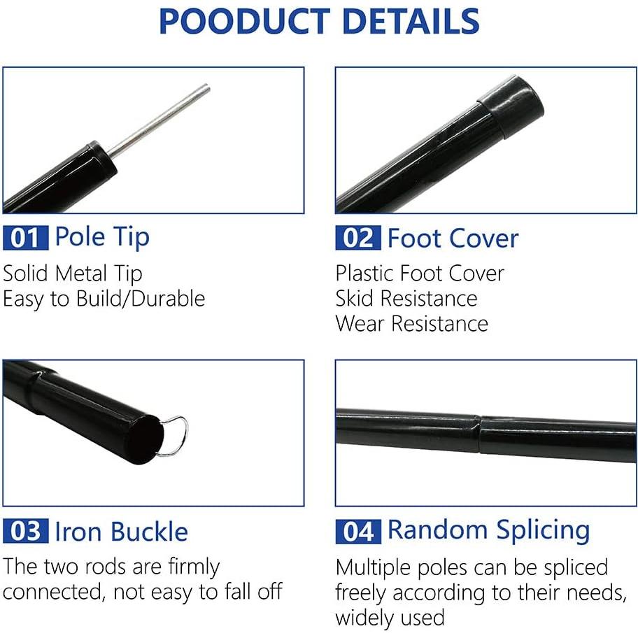 Varillas de tienda ajustables Sailupxinyuan - 2 paquetes 1.9m