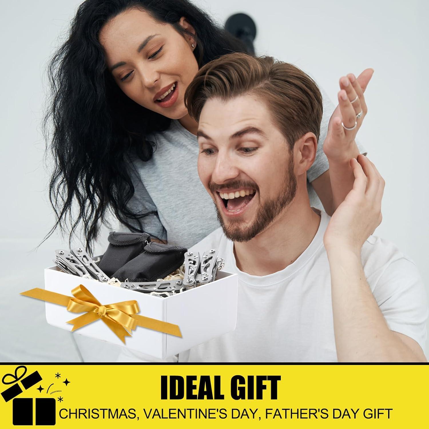 10 Sets Multiherramienta Plegable Lasnten Acero Inoxidable Gris