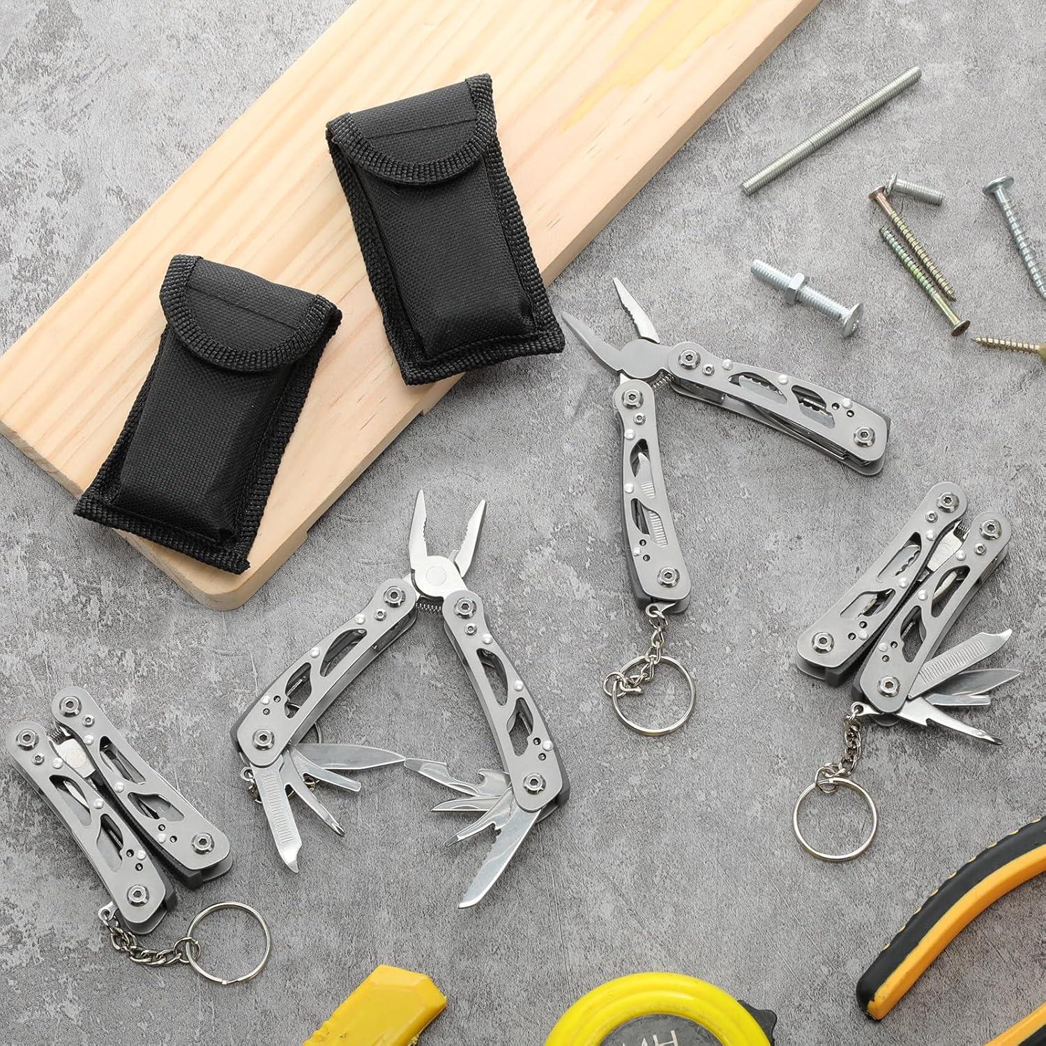 10 Sets Multiherramienta Plegable Lasnten Acero Inoxidable Gris