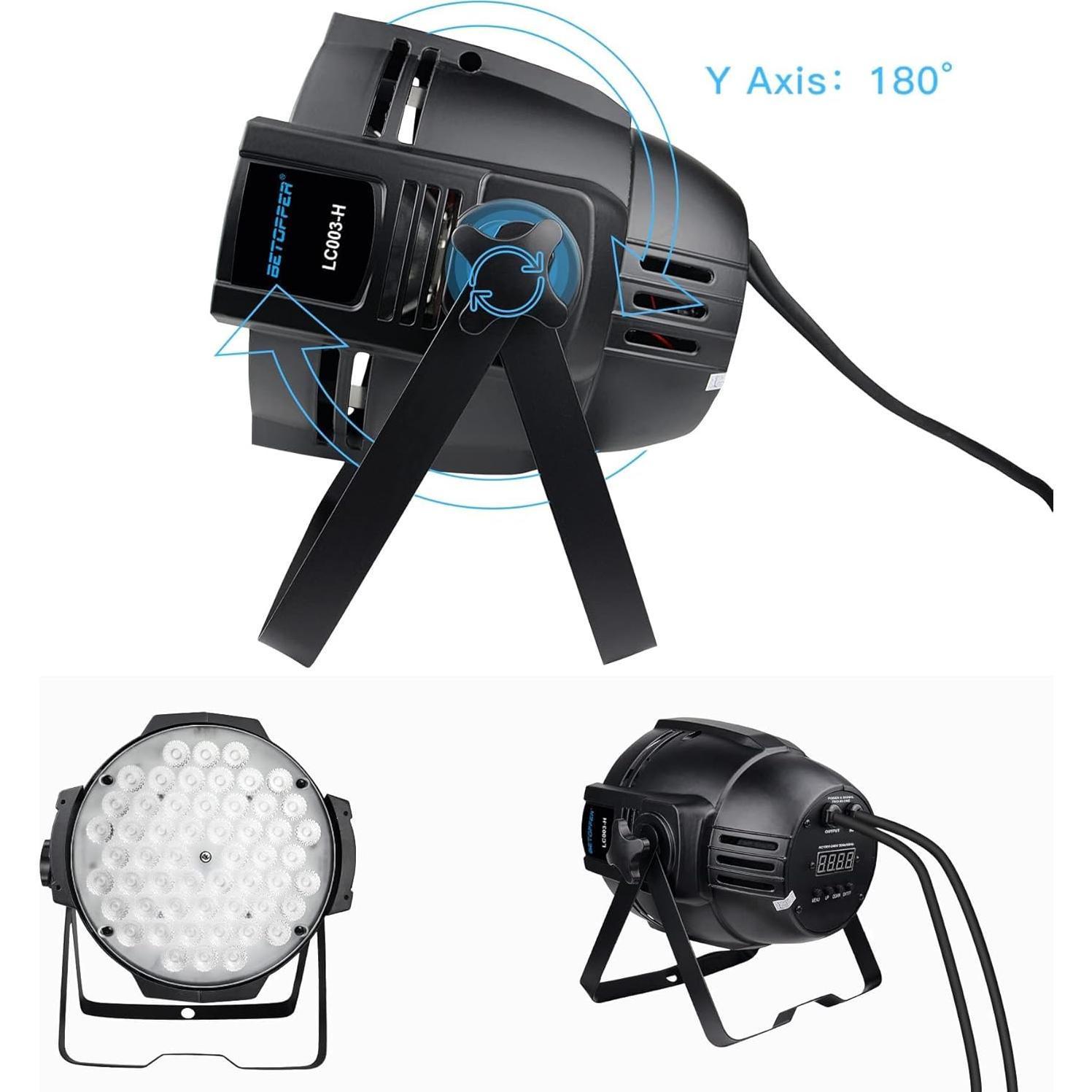 BETOPPER Luz de Escenario LED 54x2W Estroboscópica 5000 Lúmenes