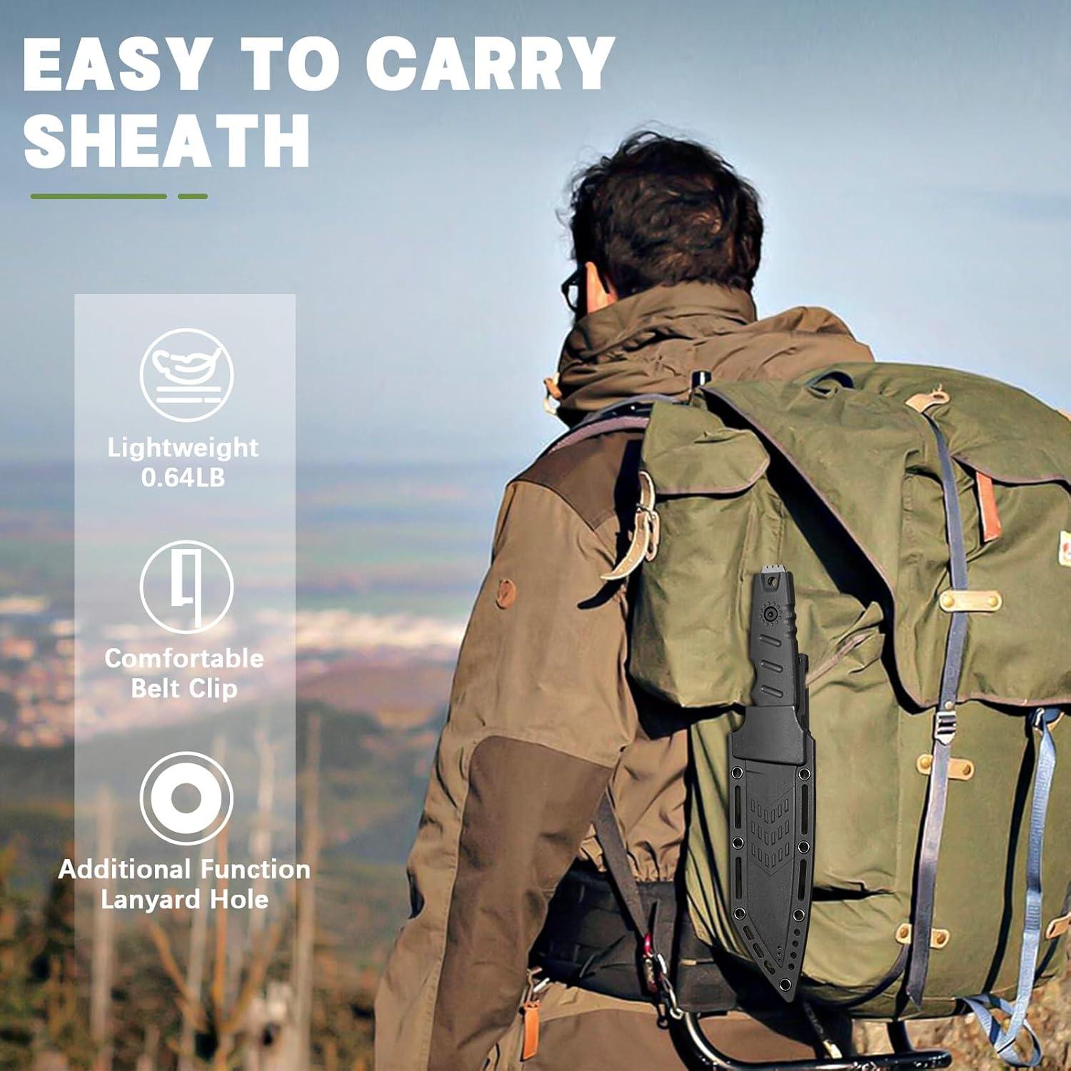 Cuchillo Fijo Dragón Púrpura con Funda Kydex 24.5cm Negro